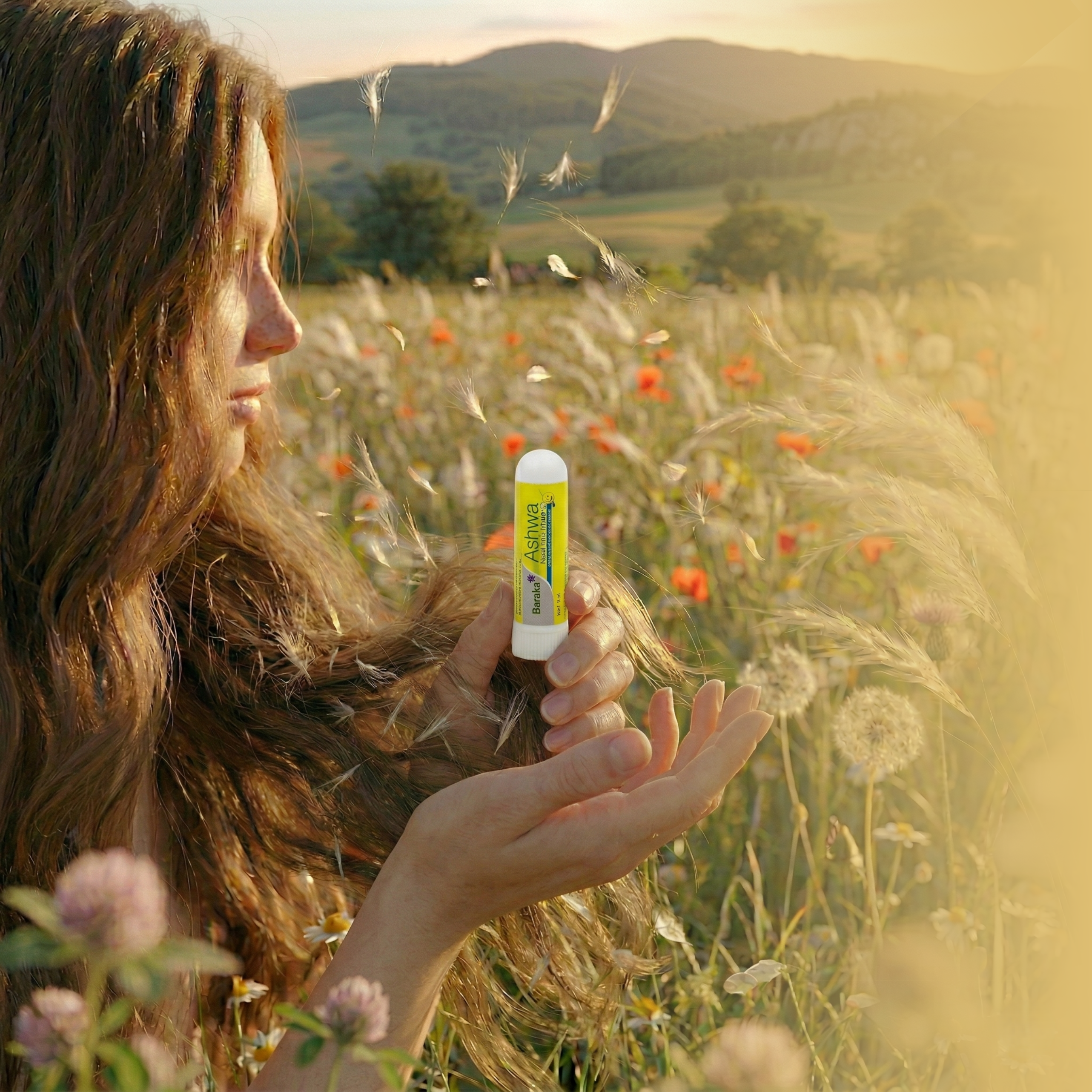 Nosní aroma inhalátor Ashwa s černuchou, 1,5 ml, Baraka