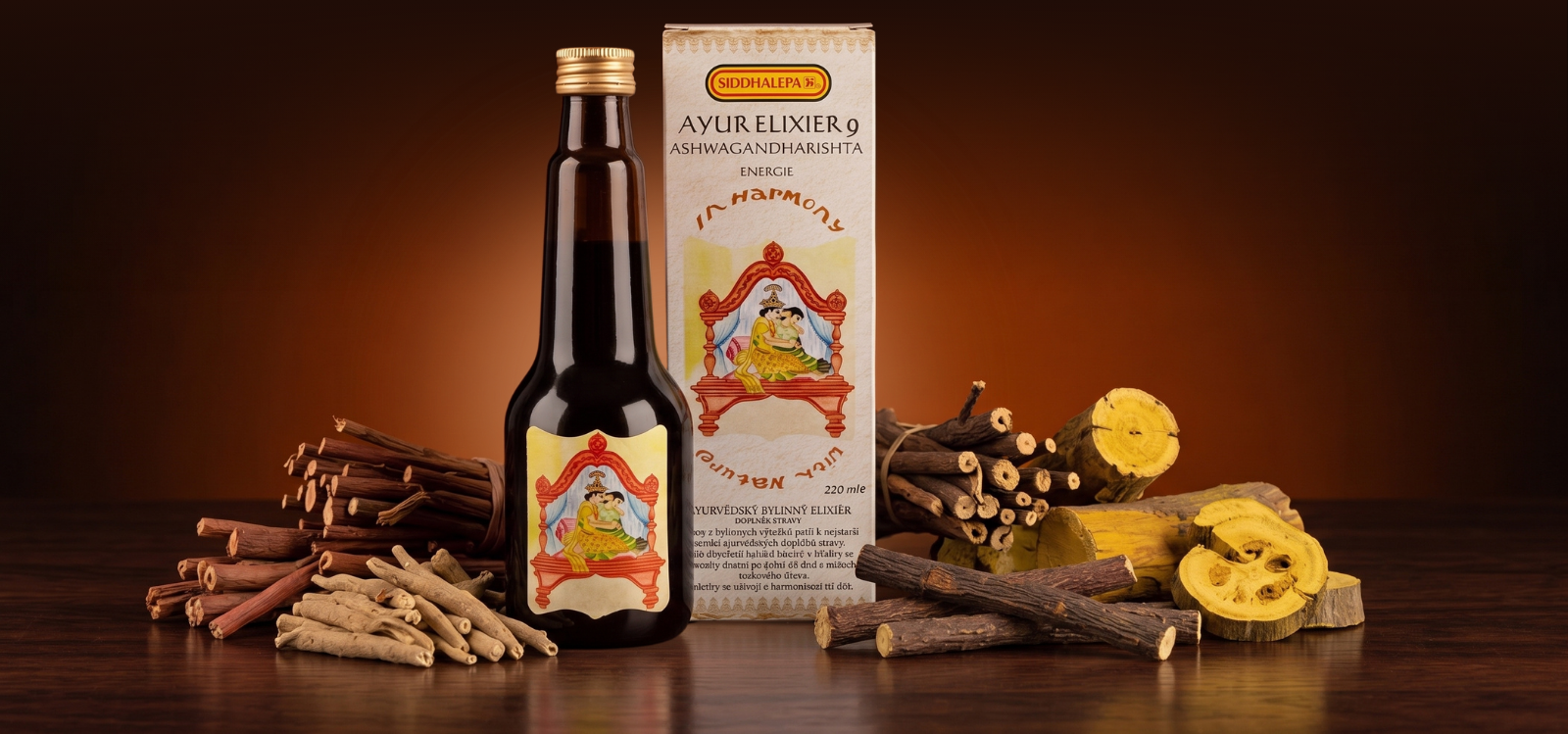Ayur elixír č. 9 Ashwagandharishta, 220 ml, Siddhalepa
