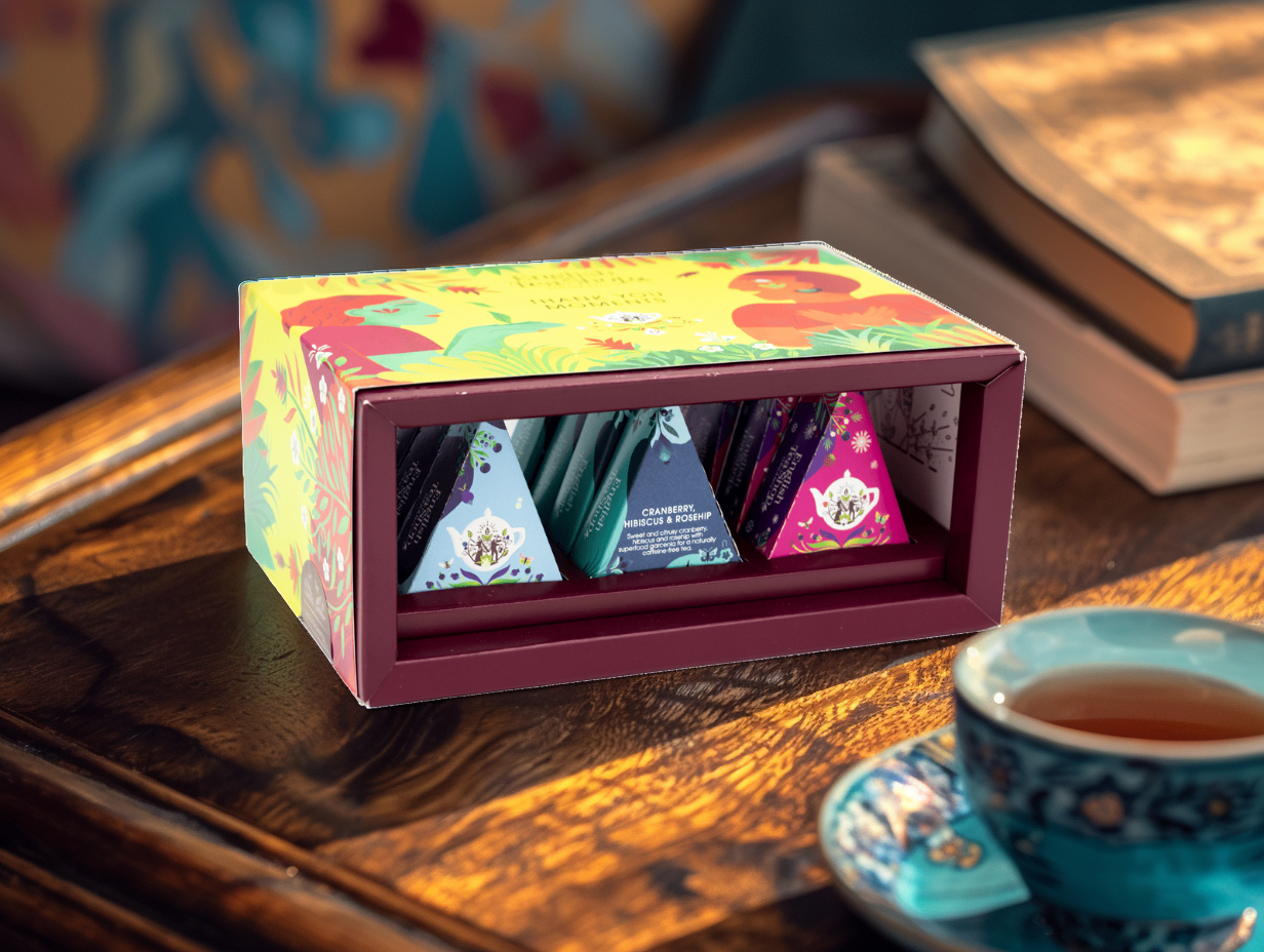 BIO kolekce čajů Děkovné chvilky, 12 pyramidek, English Tea Shop