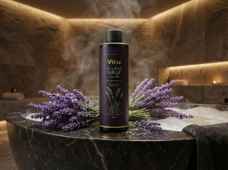 Přírodní pěna do koupele Levandule, 225 ml, Vitie