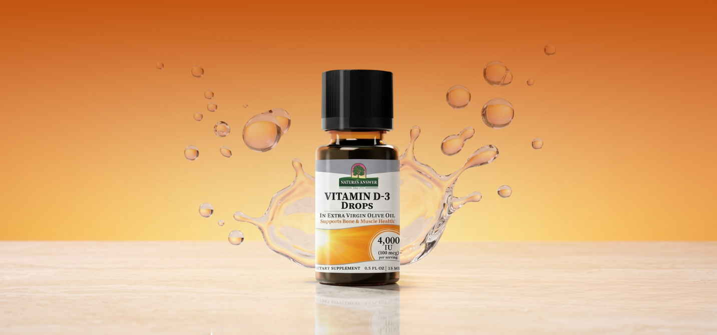 Vitamin D-3, kapky, 15 ml, Nature's Answer
