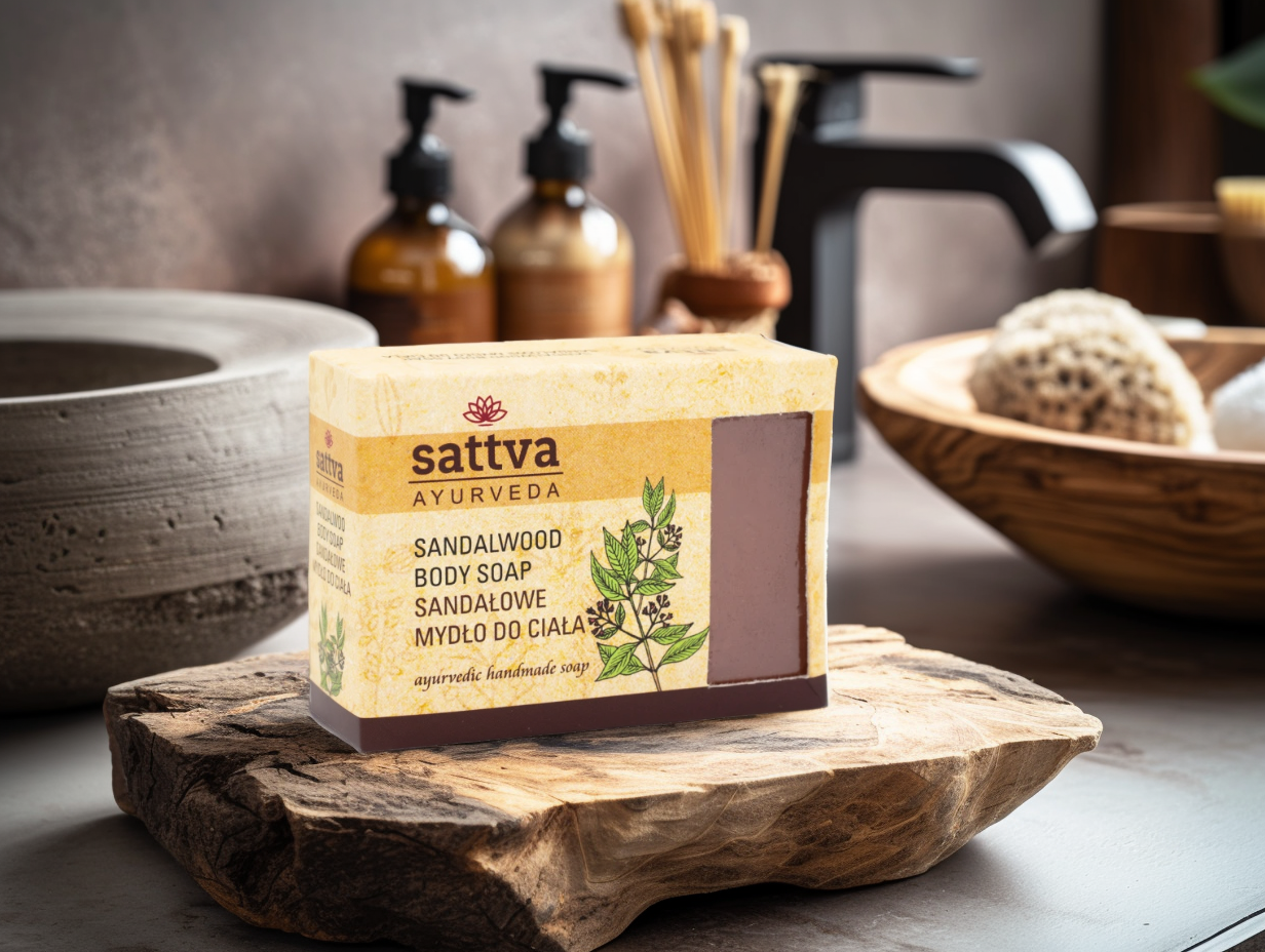 Ájurvédské mýdlo Santal, 125 g, Sattva