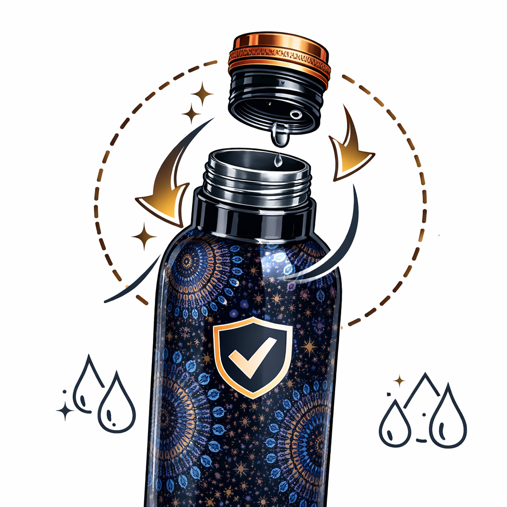 Měděná láhev na vodu vzor Mandala, 950 ml, Nature's Own