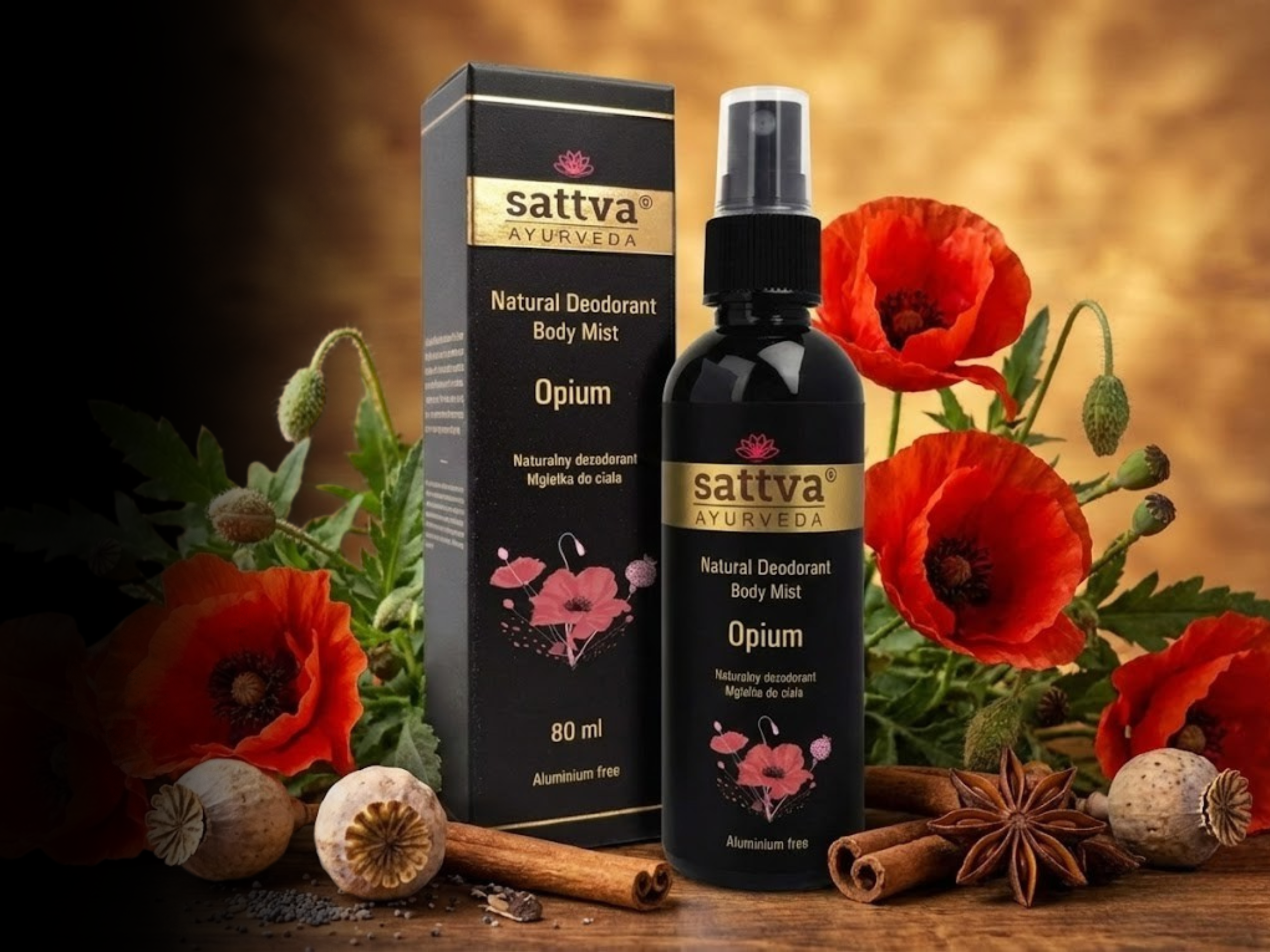 Přírodní deodorant Opium, 80 ml, Sattva