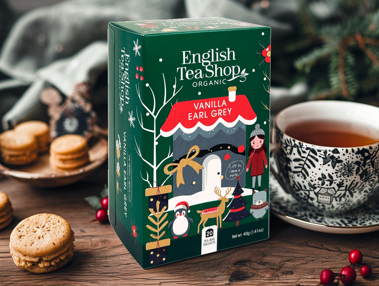 BIO Vánoční Earl Grey s vanilkou, 20 sáčků, English Tea Shop