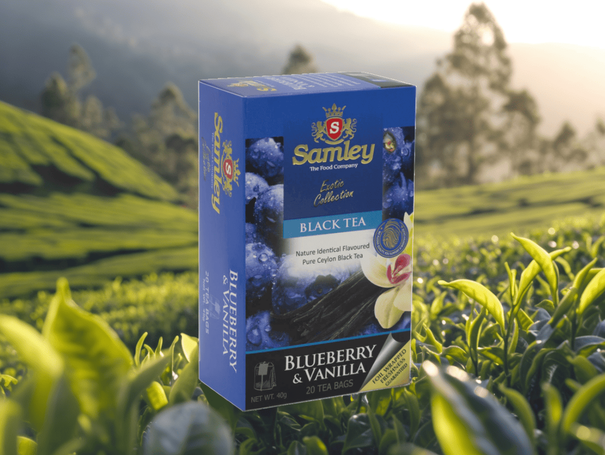 Černý čaj Borůvka a Vanilka, 20 sáčků, Samley
