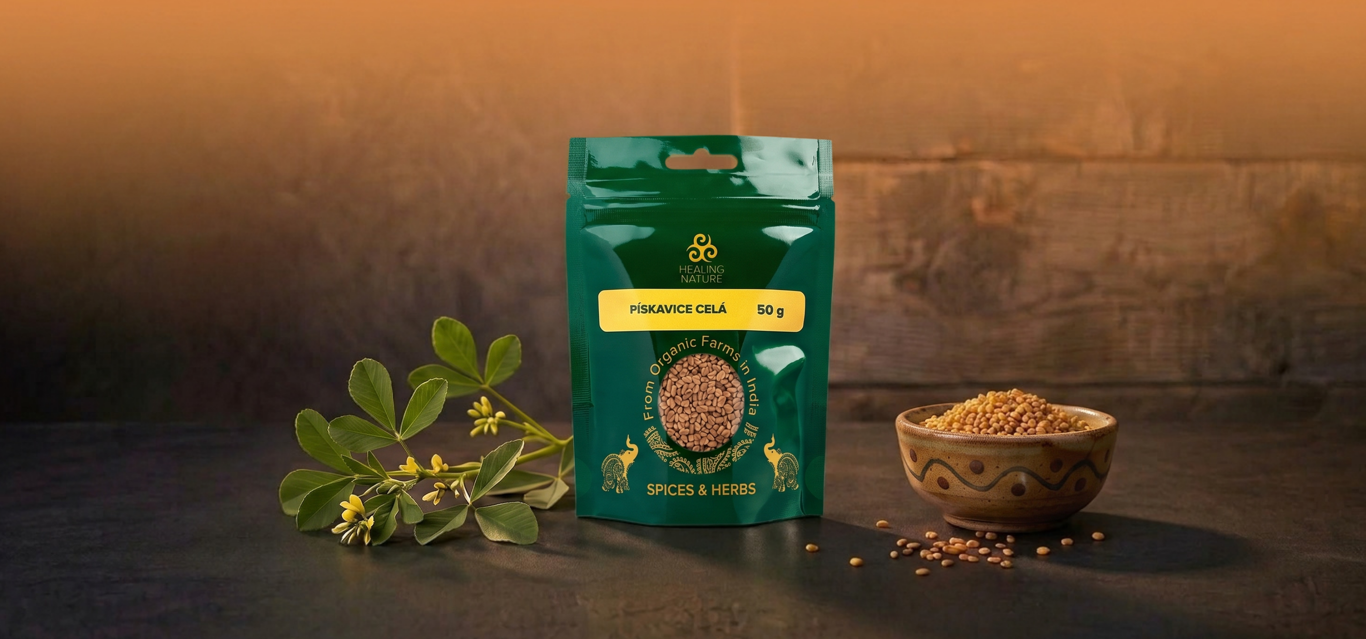 Semínka pískavice řecké seno, 50 g, Healing Nature