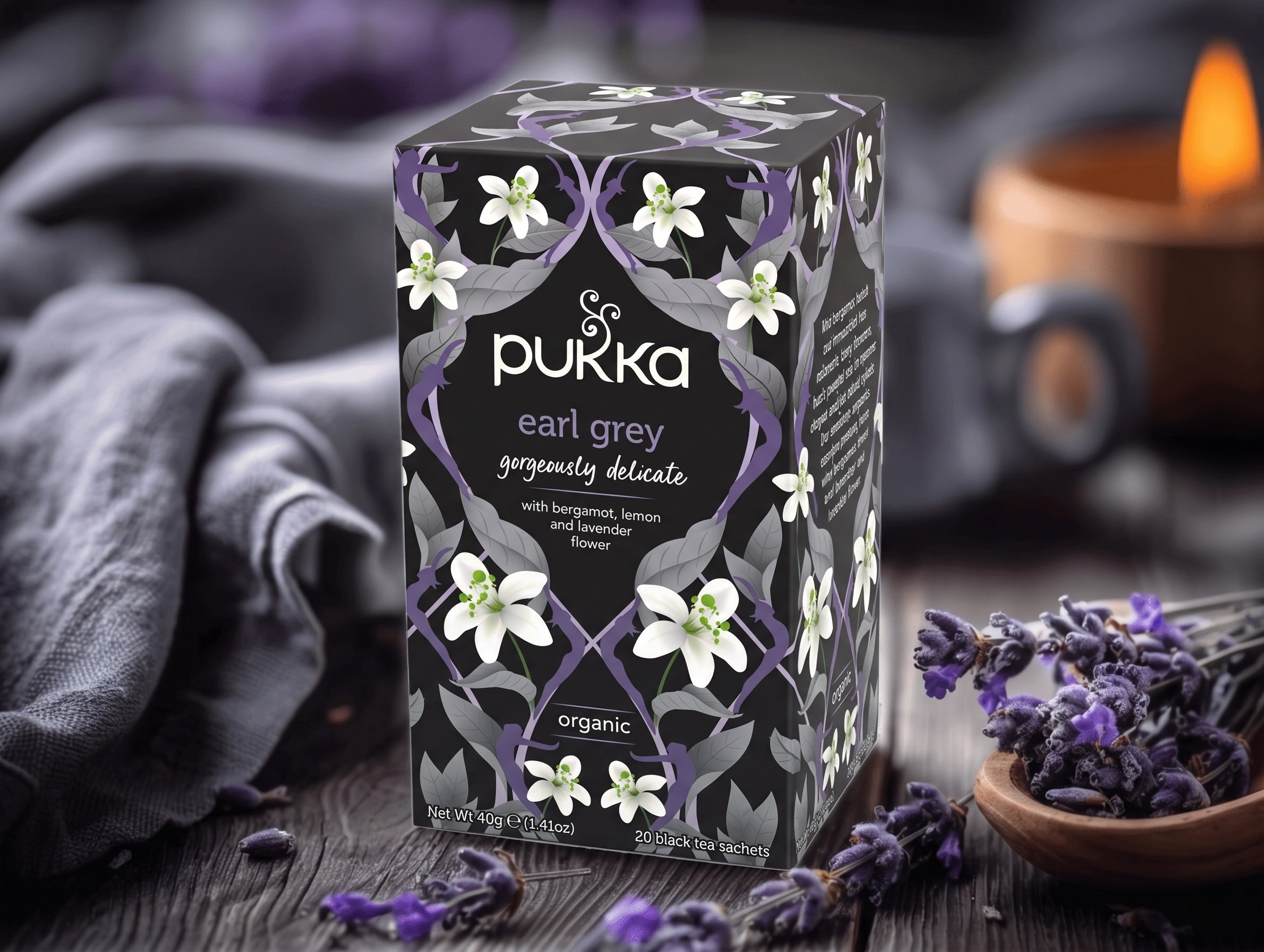 BIO čaj Gorgeous Earl Grey, 20 sáčků, Pukka Herbs