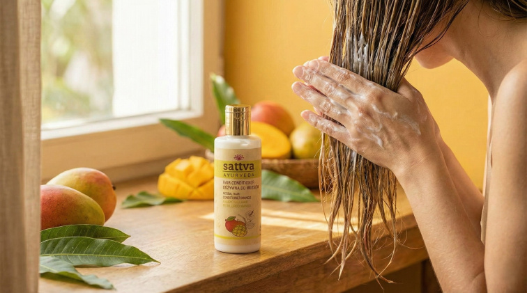Bylinný vlasový šampon Mango, 210 ml, Sattva