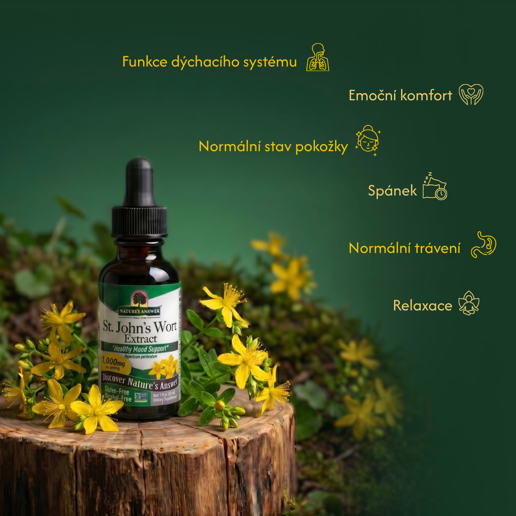 Třezalka tečkovaná, bylinné kapky, 30 ml, Nature's Answer