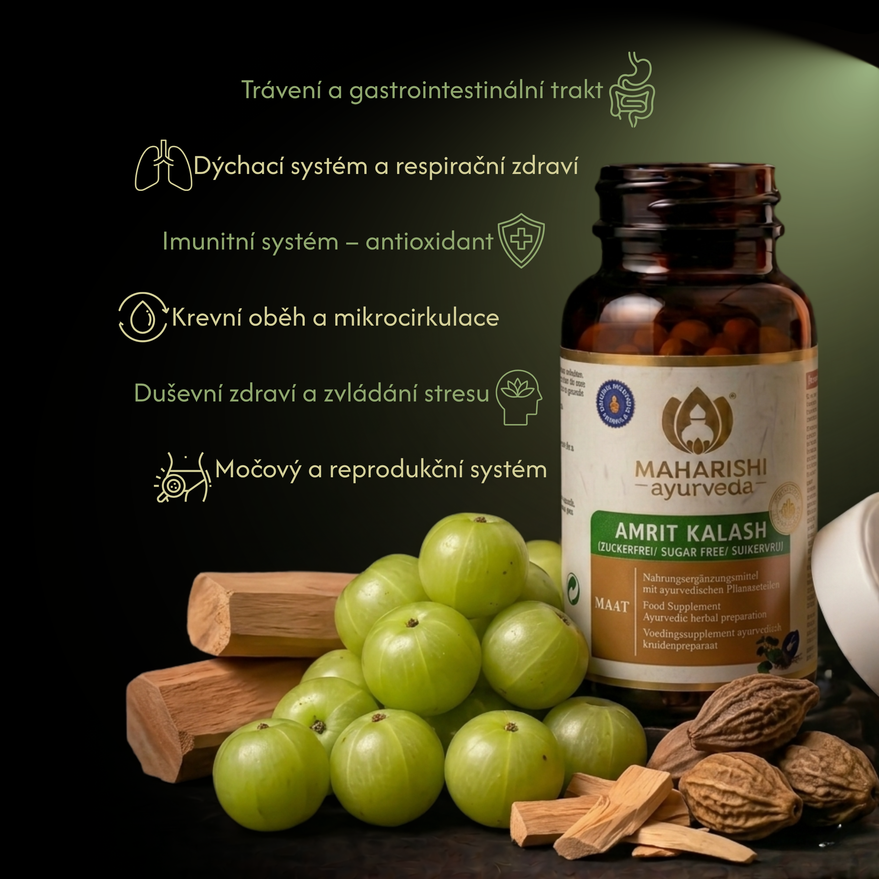 Amrit Kalash bez cukru, 60 tablet, Maharishi Ayurveda