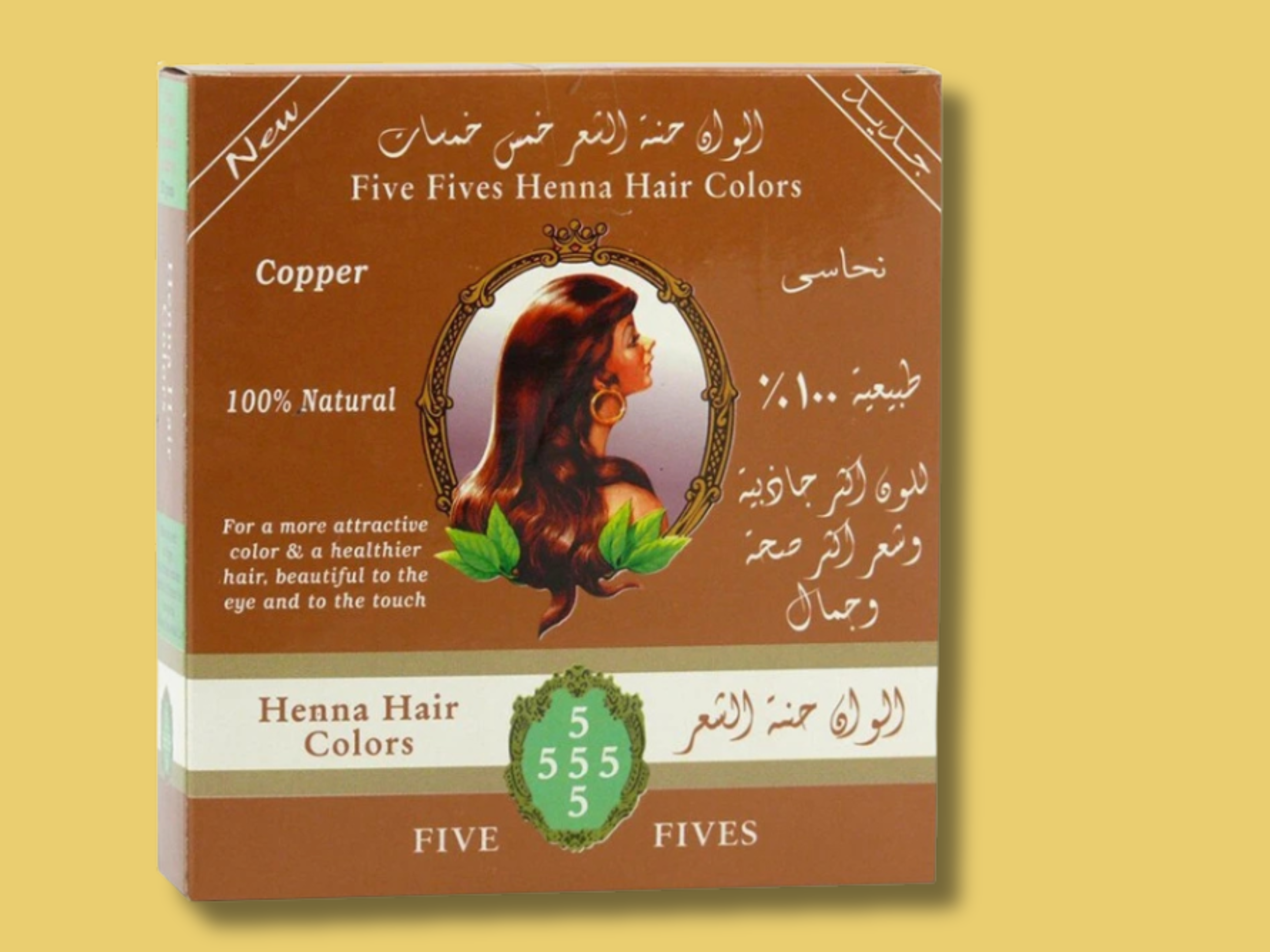 Henna na vlasy měděná, 100 g, Five Fives