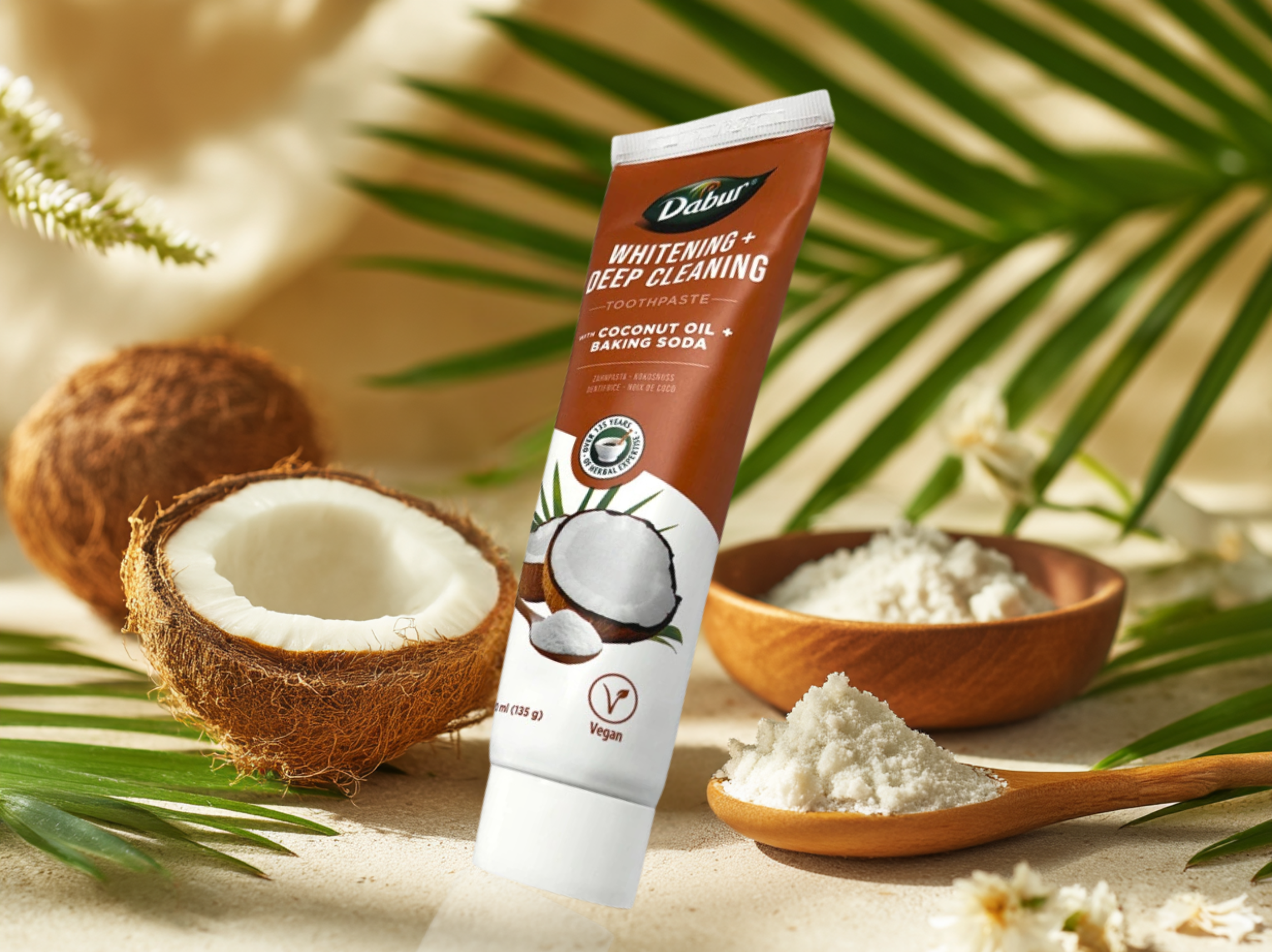 Zubní pasta bělicí Kokos a sodou, 100 ml, Dabur