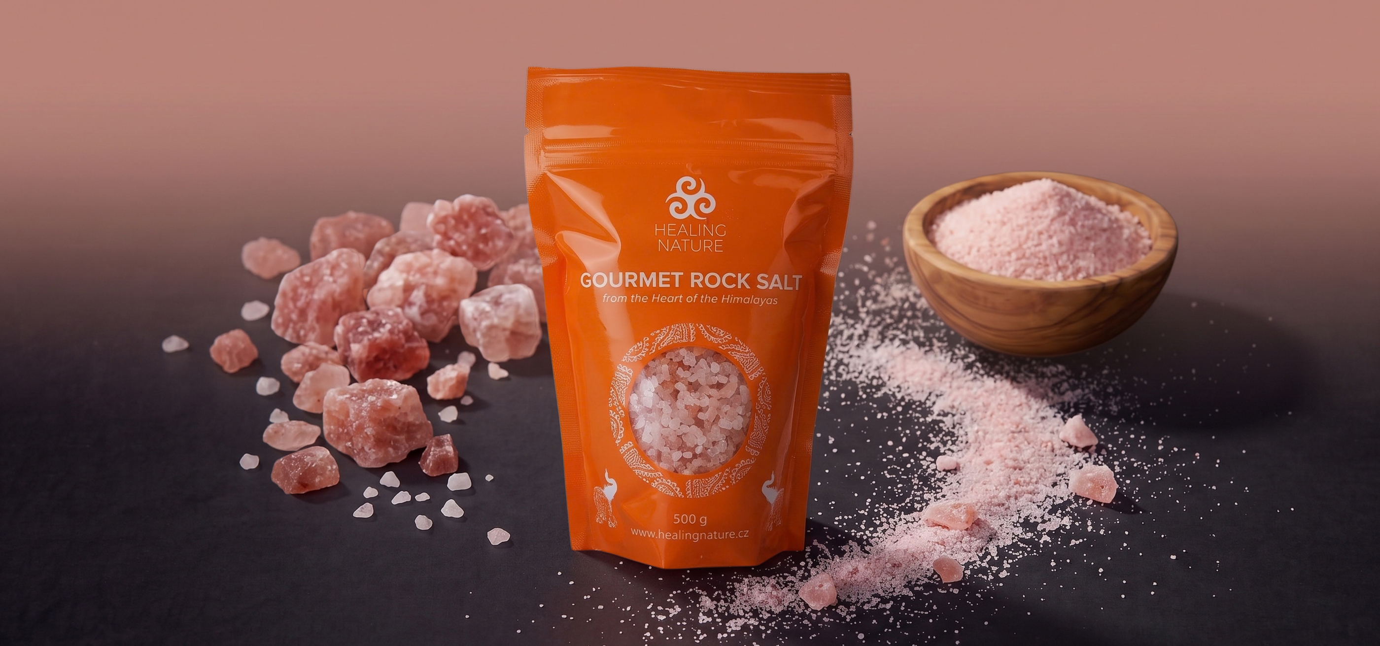 Jídelní himálajská sůl červená do mlýnku, 500 g, Healing Nature