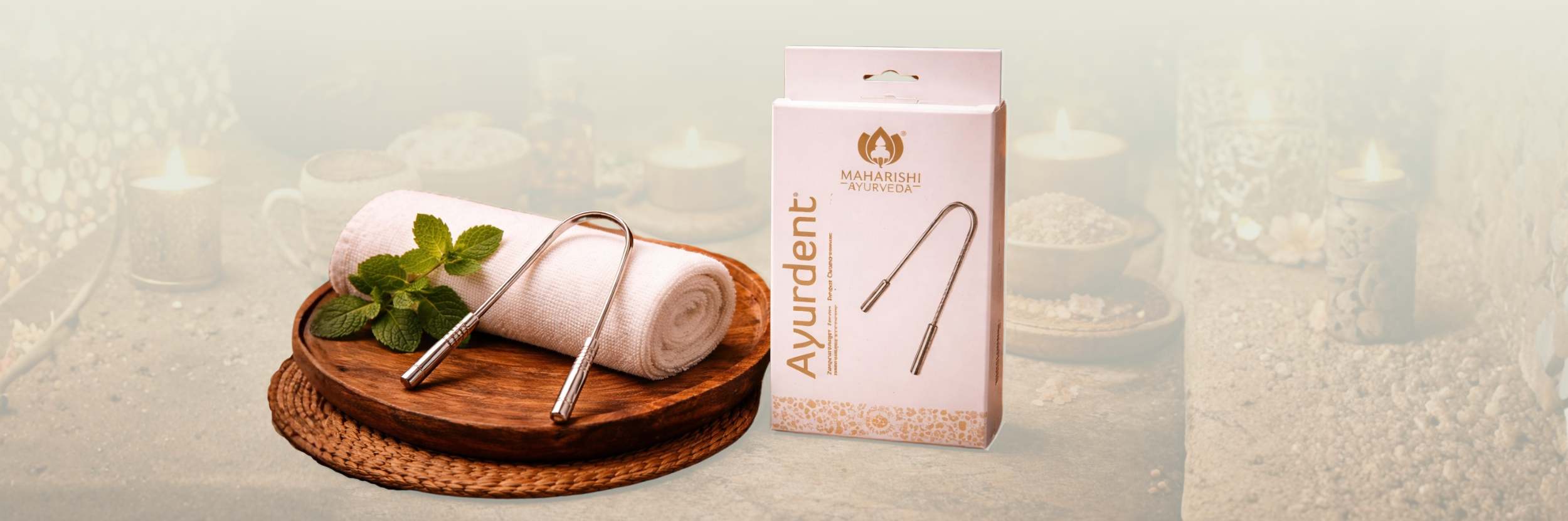 Nerezová škrabka na jazyk, 1 ks, Maharishi Ayurveda