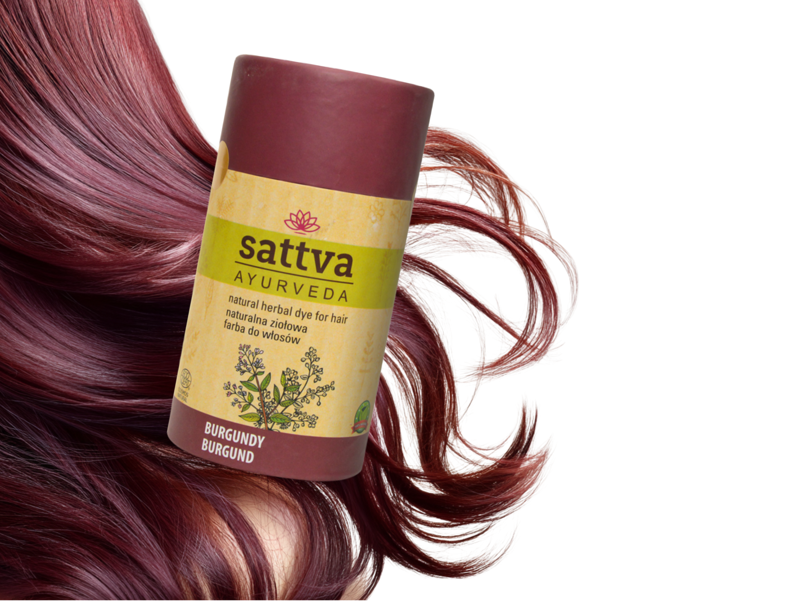 Henna Vlasy - Burgundy/Bordó, 150 g, Sattva