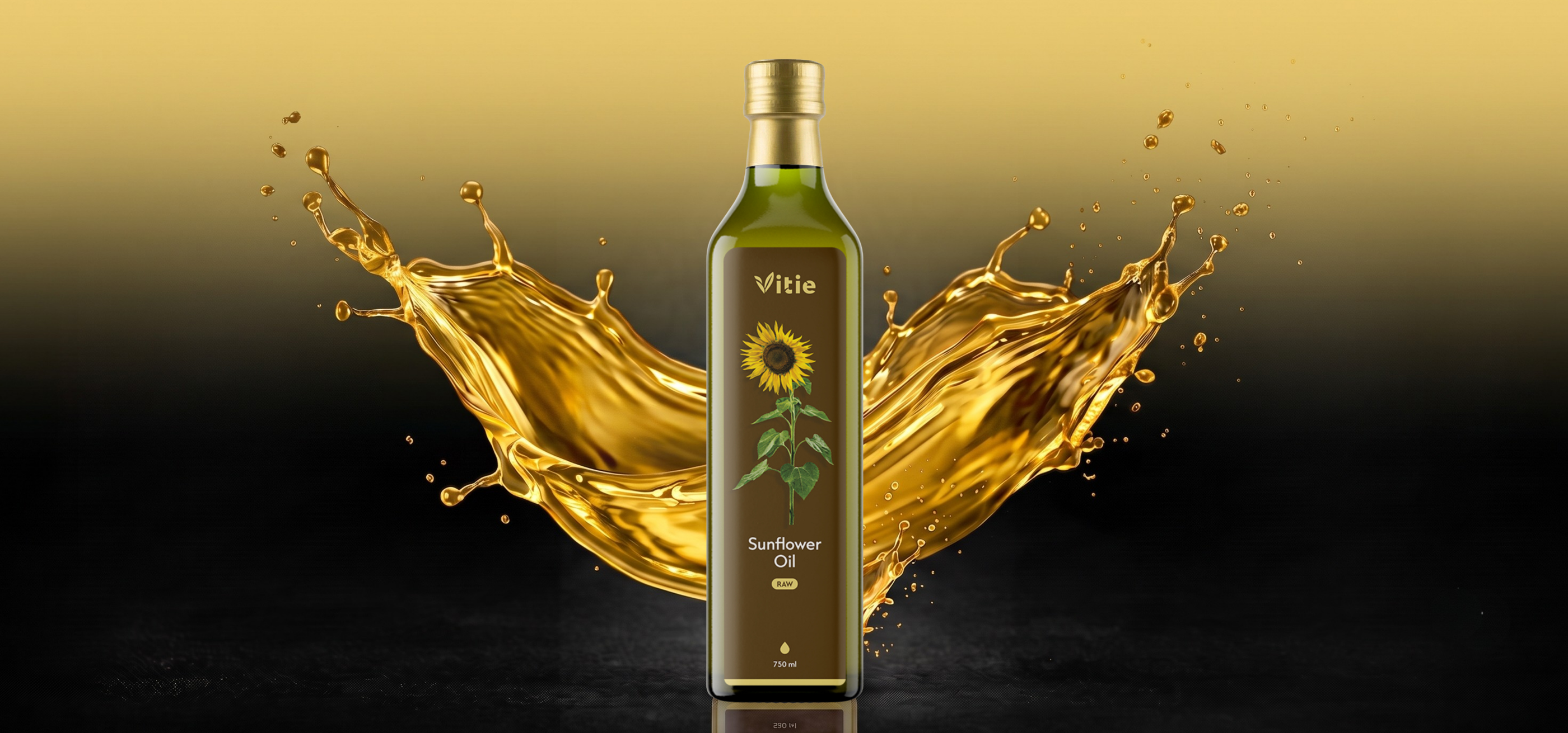 RAW Slunečnicový olej, 750 ml, Vitie