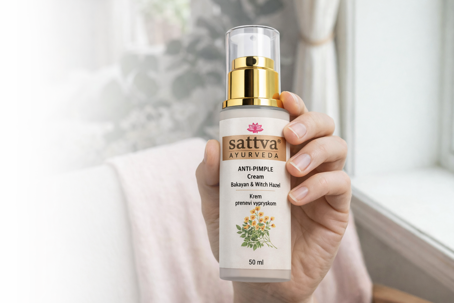 Pro-age Ájurvédský krém proti akné a pupínkům, 50 ml, Sattva