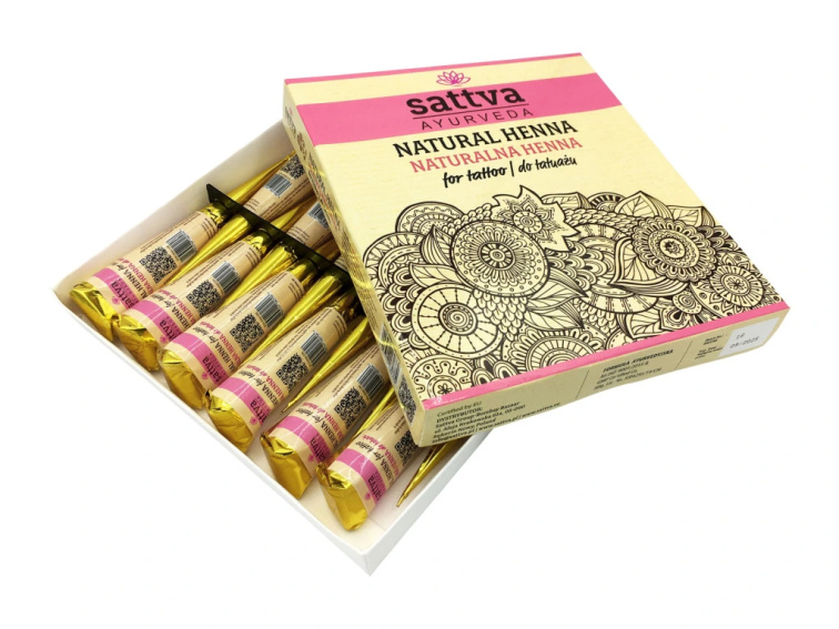 Henna na tělo hnědá, 30 g, Sattva