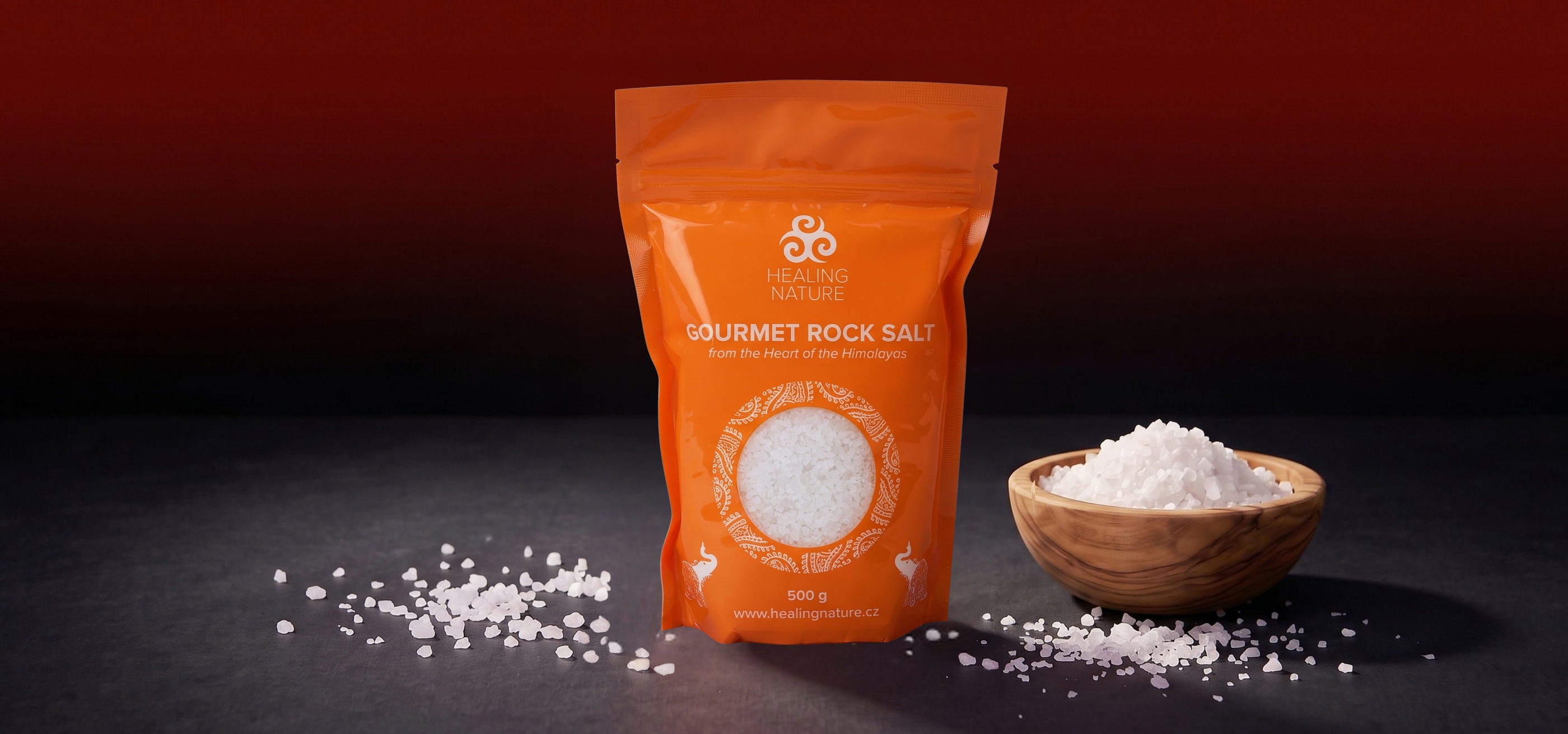 Jídelní himálajská sůl bílá hrubá, 500 g, Healing Nature
