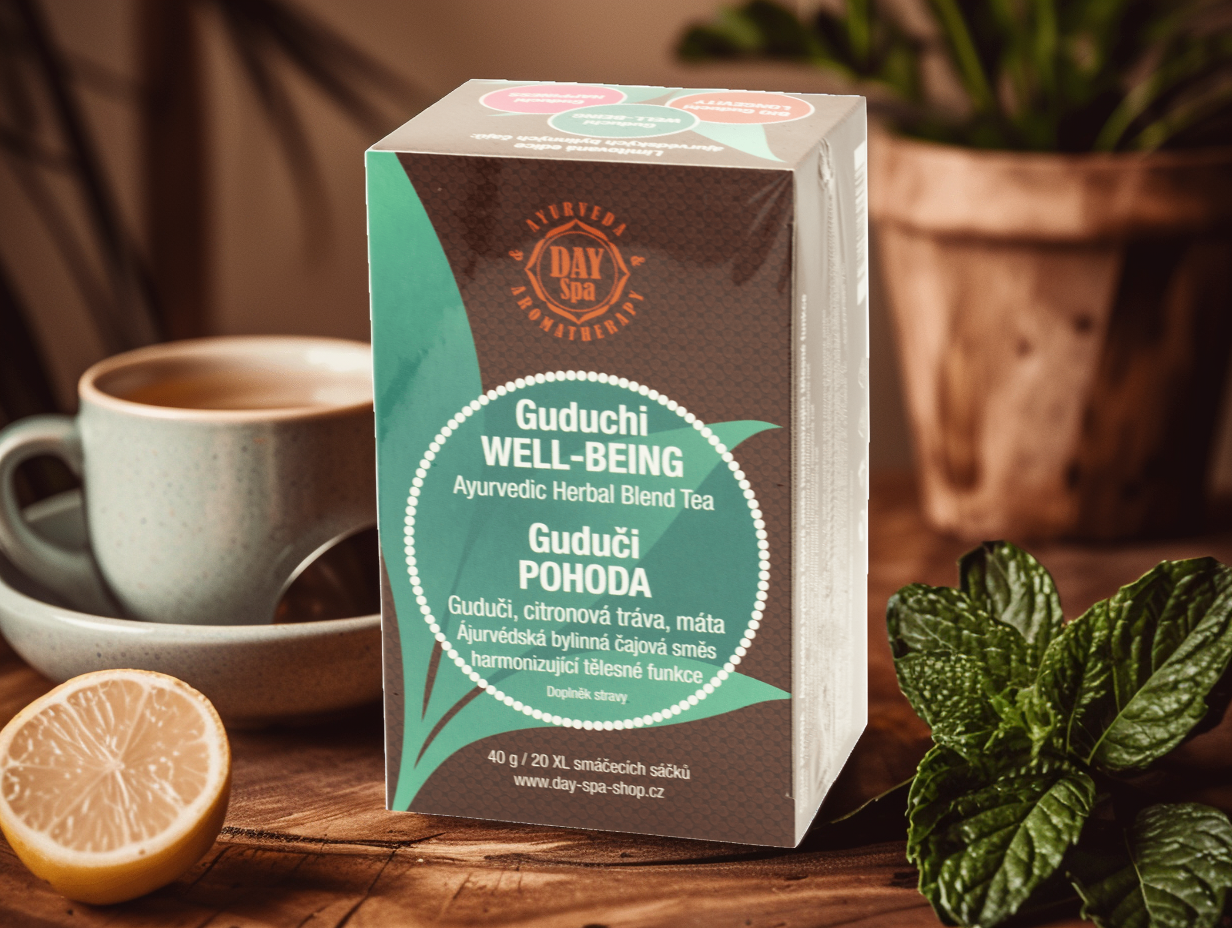 Čaj Pohoda - Guduči, máta a citronová tráva, 20 sáčků, Day Spa
