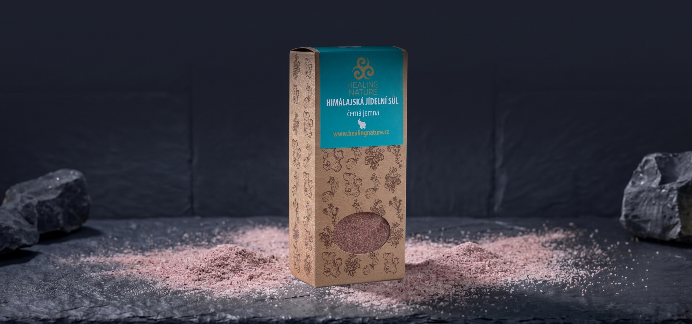 Jídelní himálajská sůl černá jemná (Kala namak), 200 g, Healing Nature
