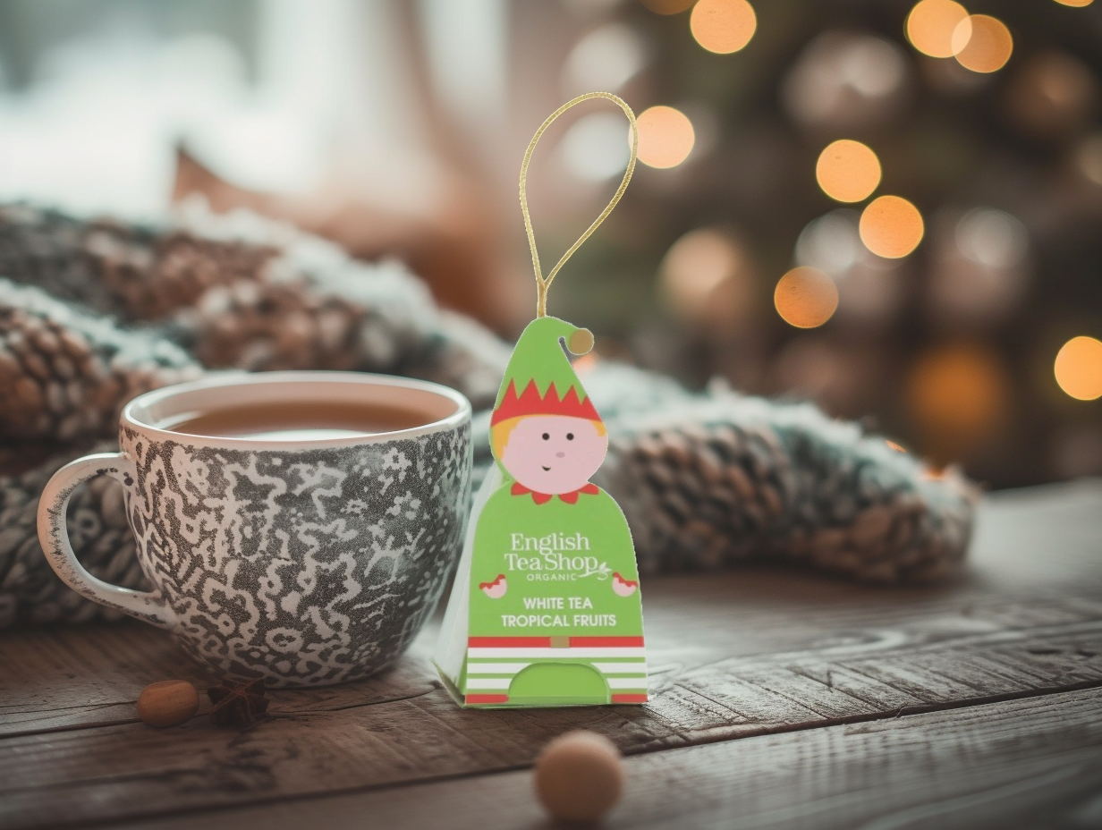 BIO Vánoční figurka - Skřítek, 1 pyramidka, English Tea Shop