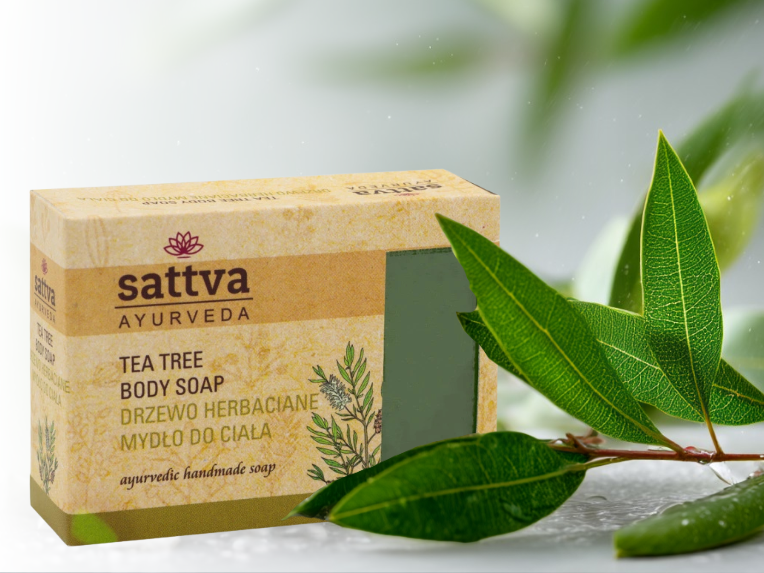 Ájurvédské mýdlo Tea Tree, 125 g, Sattva
