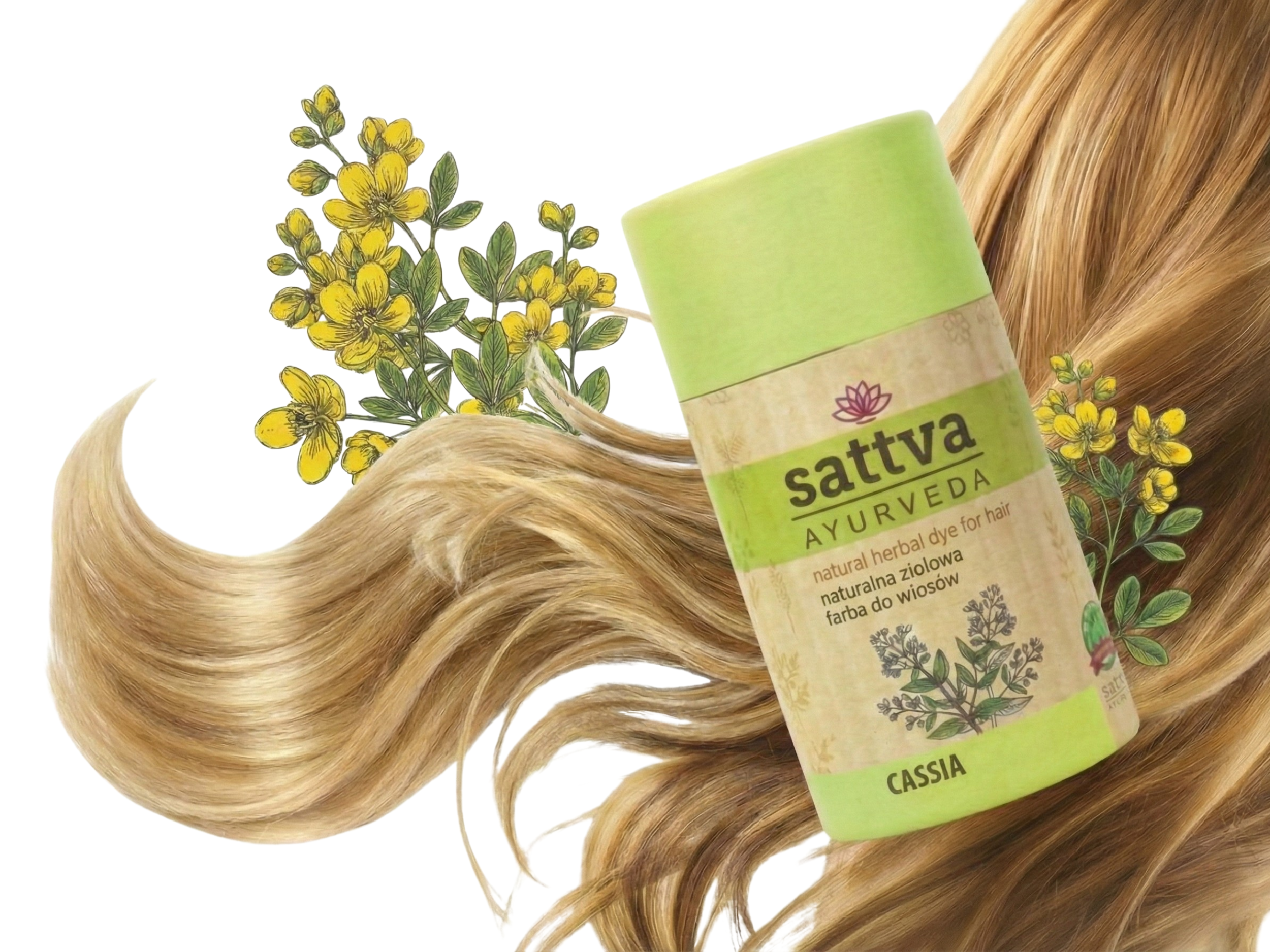 Cassia - bylinná maska Vlasy, 150 g, Sattva