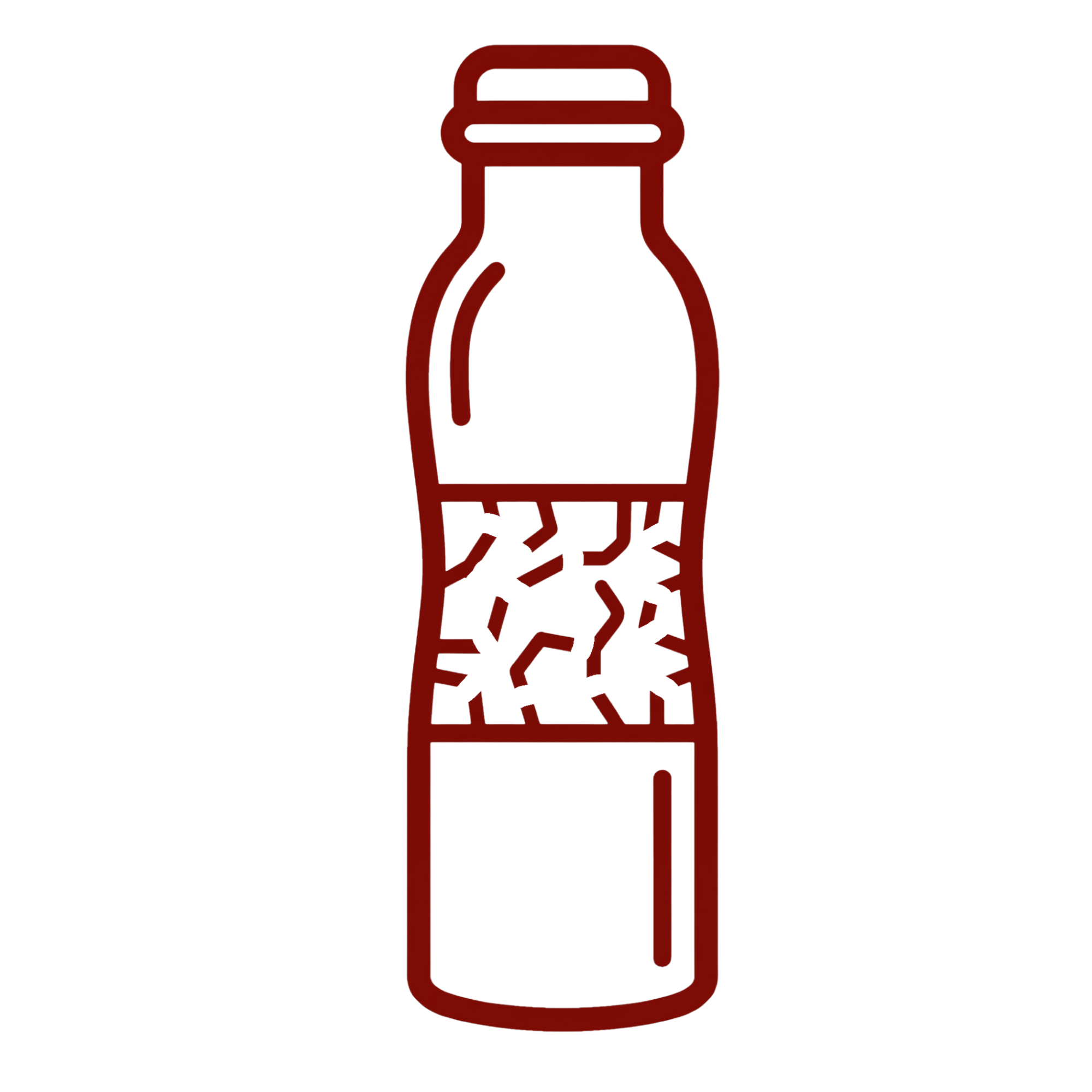Medená fľaša na vodu vzor Tepaný stred, 950 ml, Nature's Own