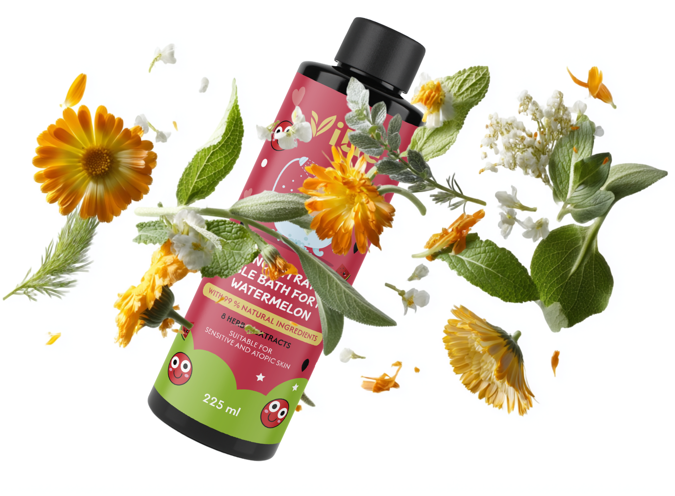 Přírodní dětská pěna do koupele Meloun, 225 ml, Vitie