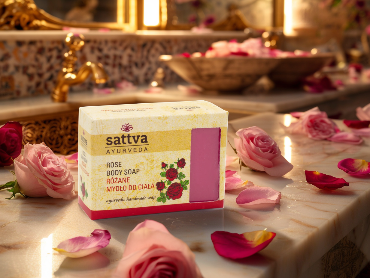 Ájurvédské mýdlo Růže, 125 g, Sattva