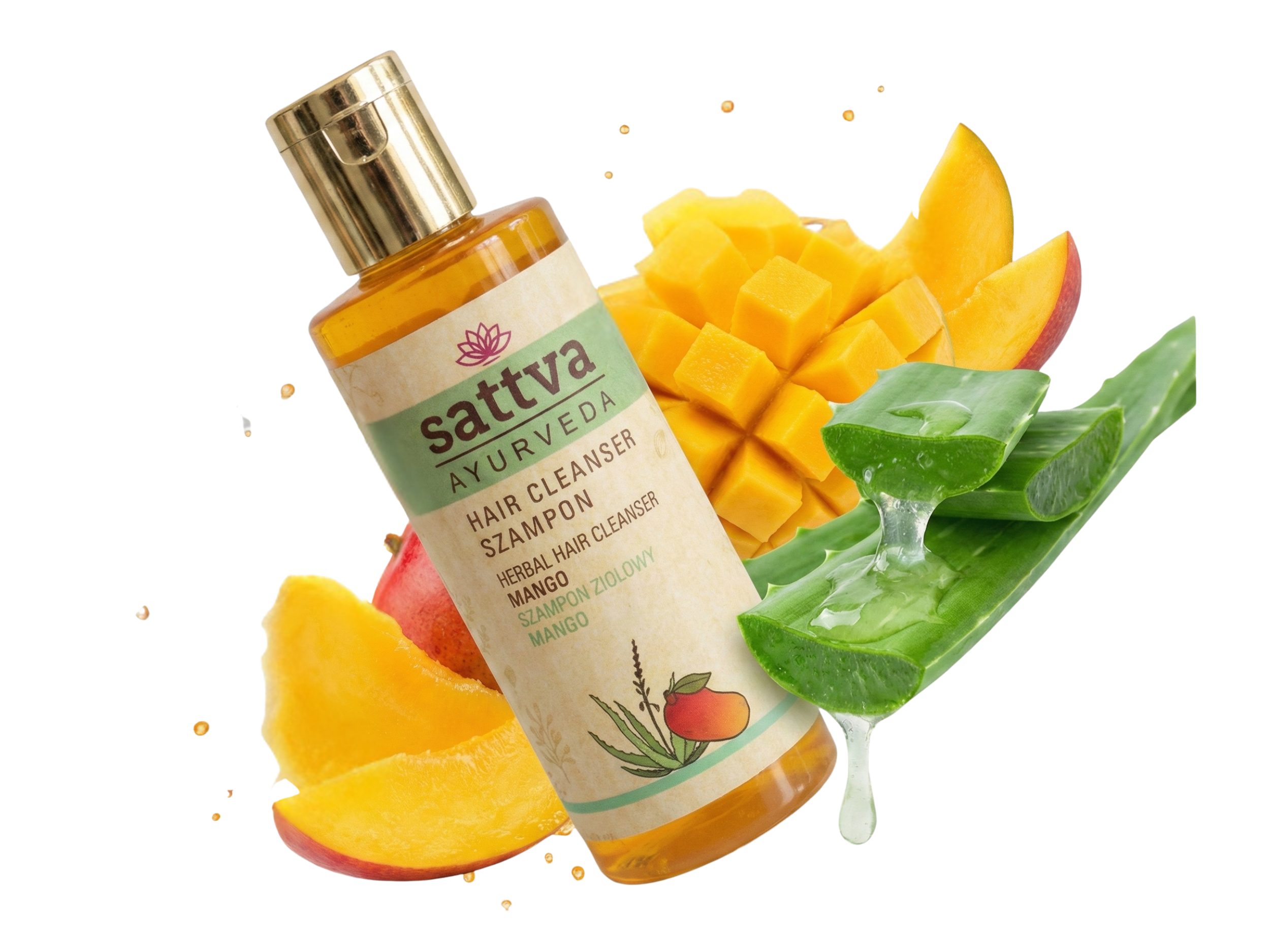 Bylinný vlasový šampon Mango, 210 ml, Sattva