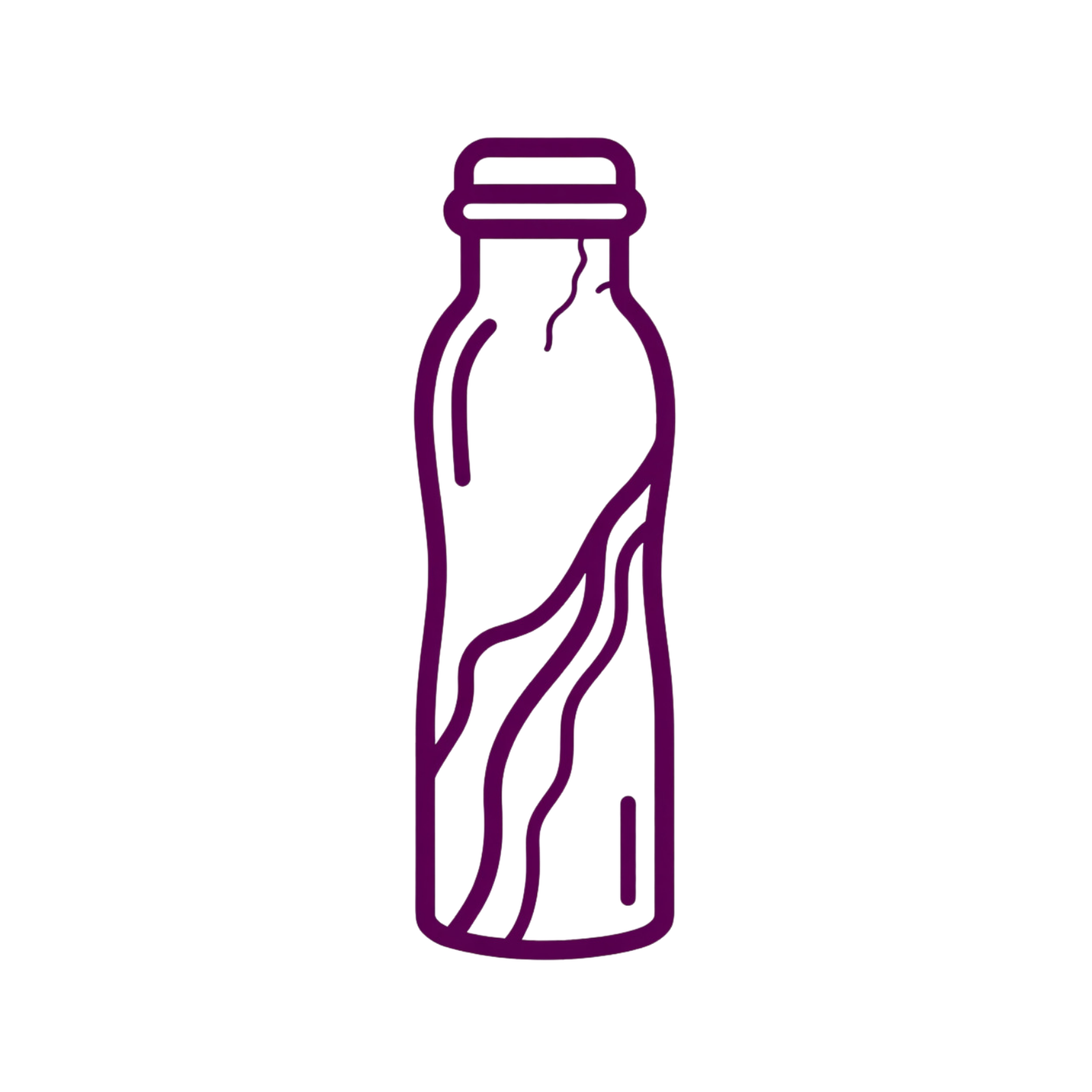 Medená fľaša na vodu vzor Čierny mramor, 950 ml, Nature's Own