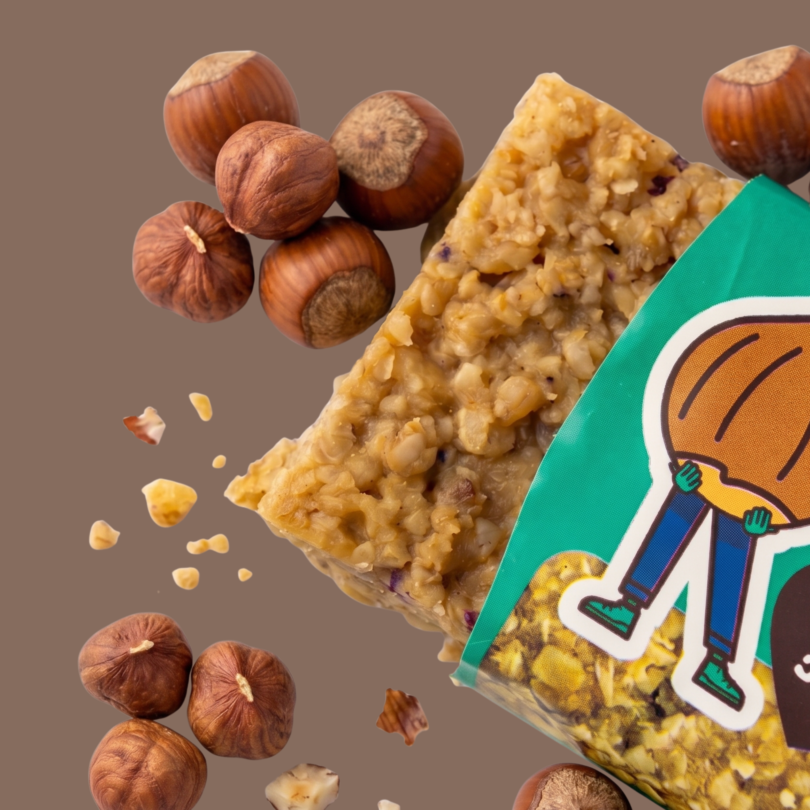 Obří ovesná tyčinka Lískové ořechy, 90 g, Ma Baker