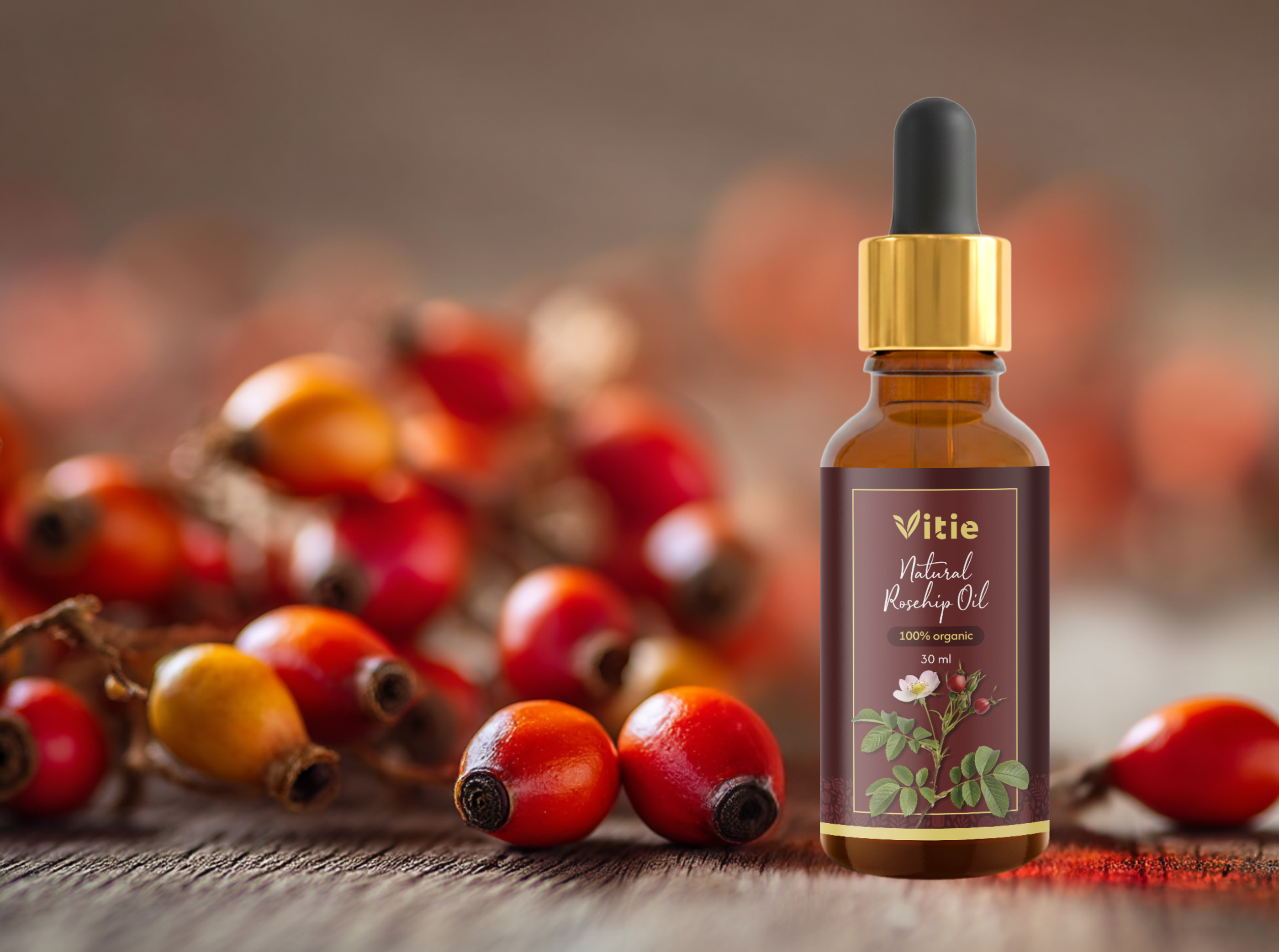 BIO Šípkový olej, 30 ml, Vitie