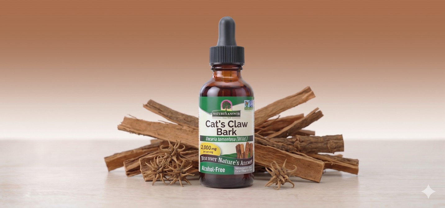 Řemdihák svazčitý (Kočičí dráp), bylinné kapky, 60 ml, Nature's Answer