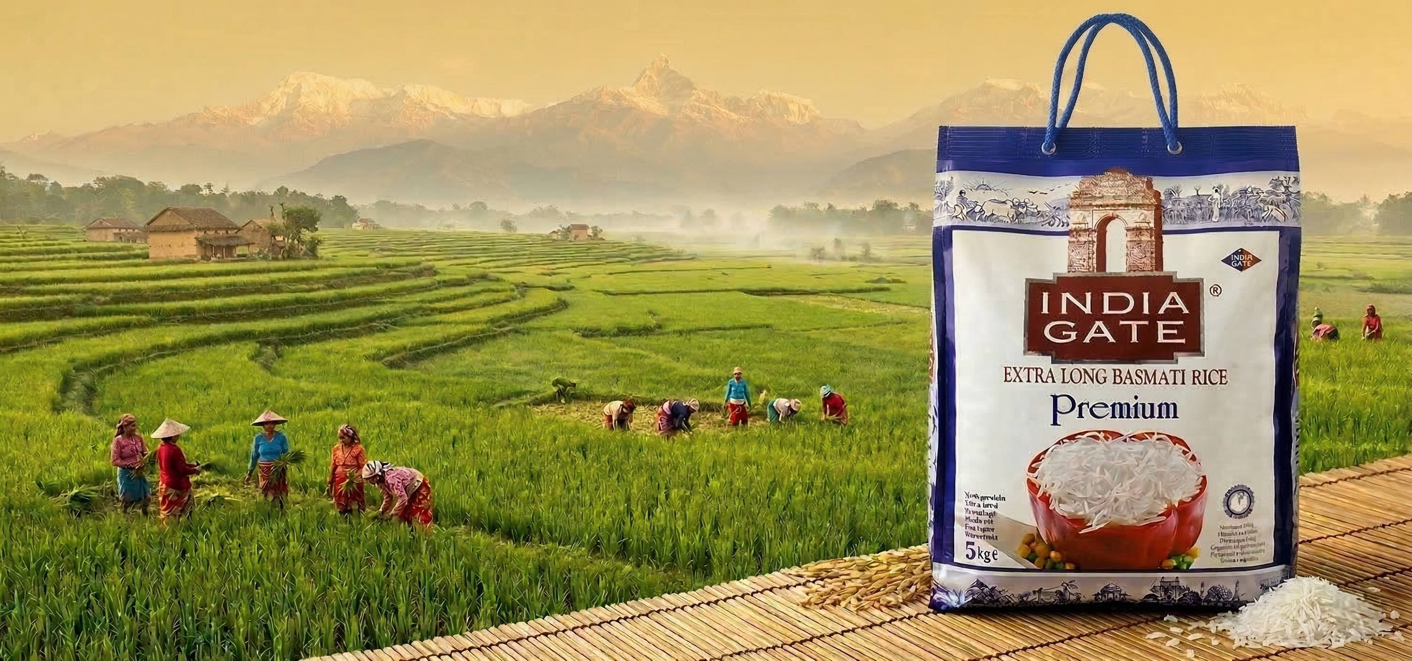 Rýže basmati Premium, 1 kg / 5 kg, India Gate