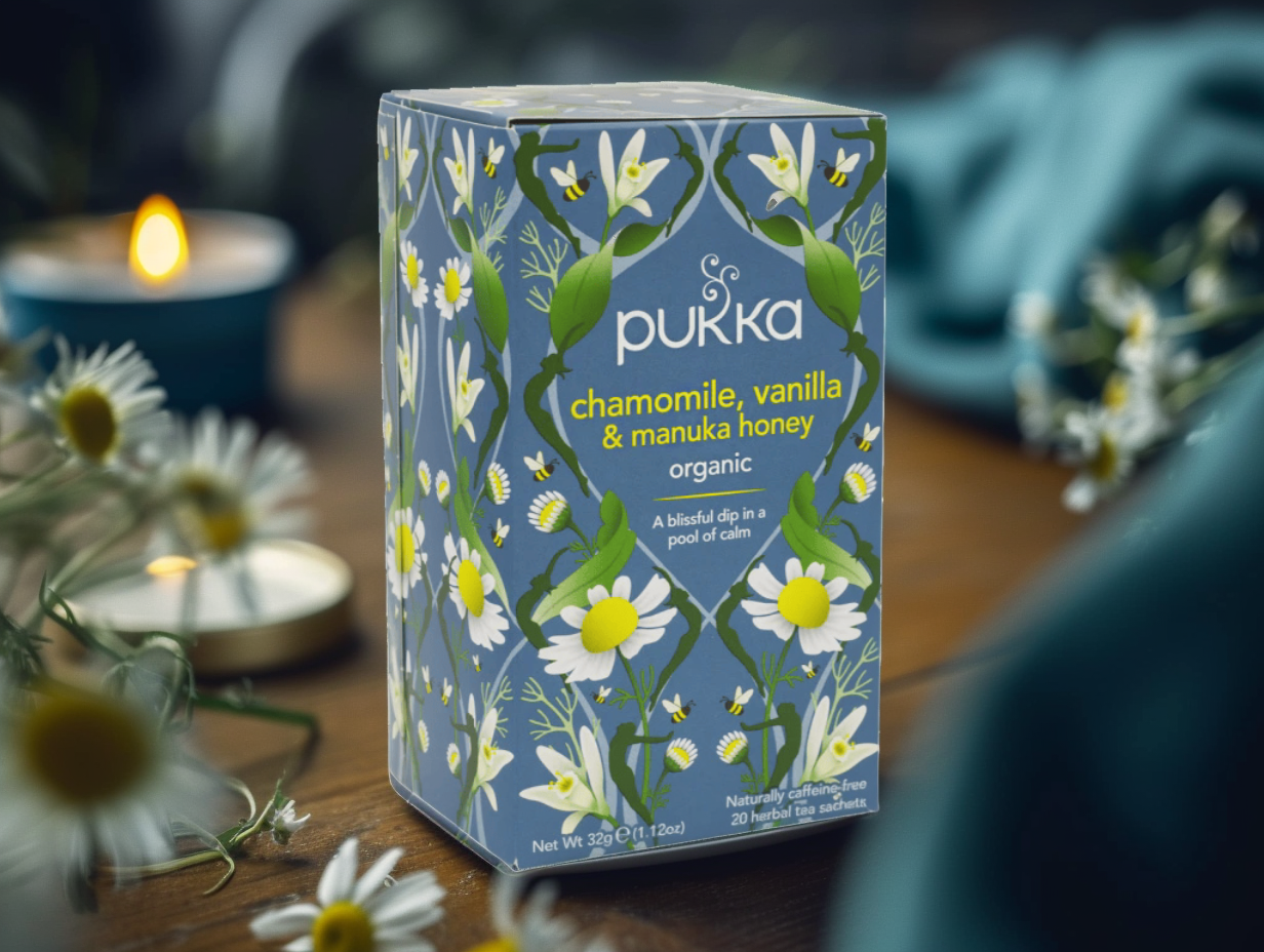 BIO Čaj Heřmánek s vanilkou a manukou, 20 sáčků, Pukka Herbs