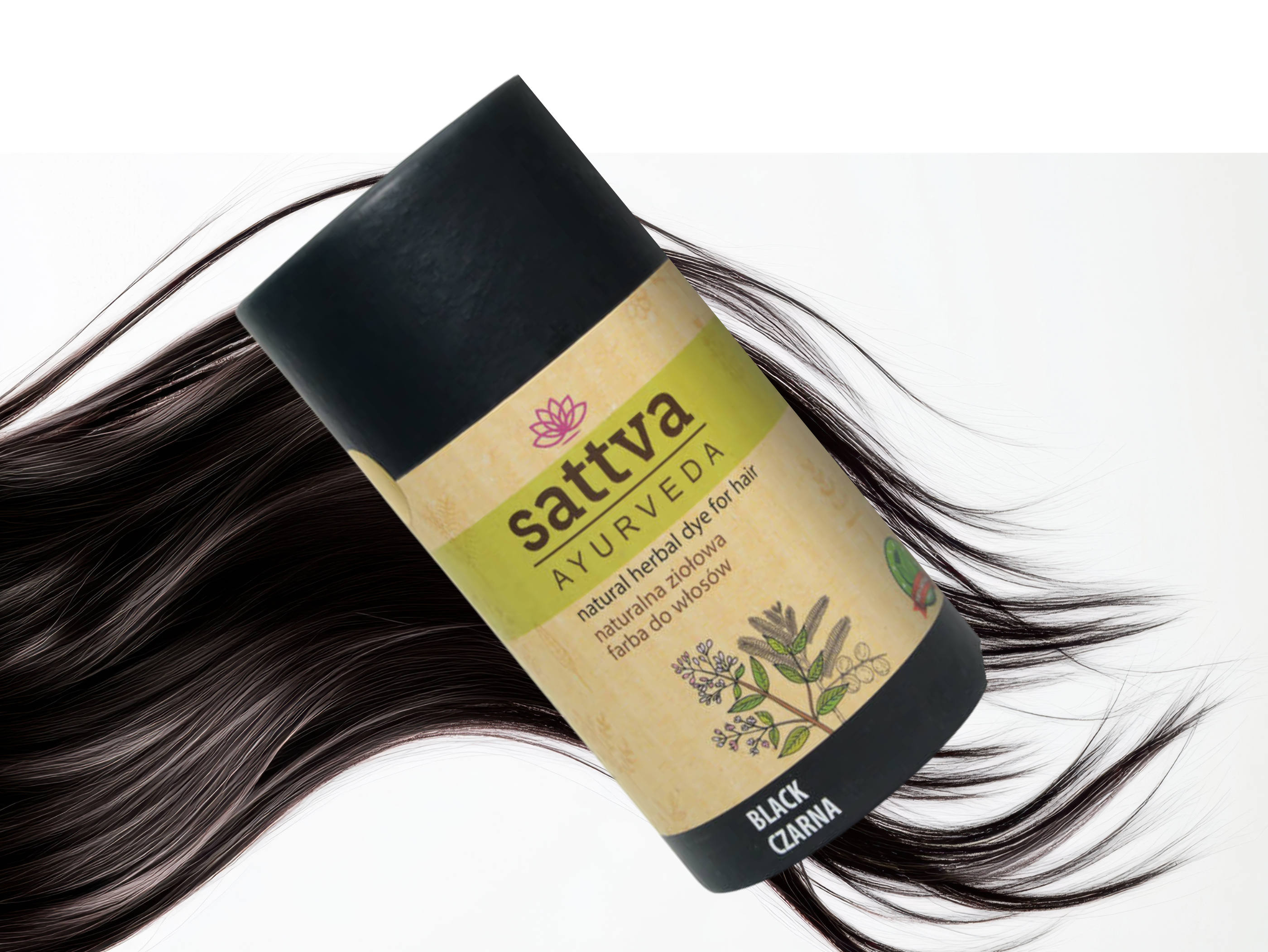 Henna Vlasy - Černá, 150 g, Sattva