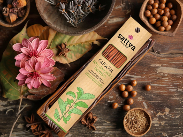 Vonné tyčinky Guggul, 15 ks, Sattva