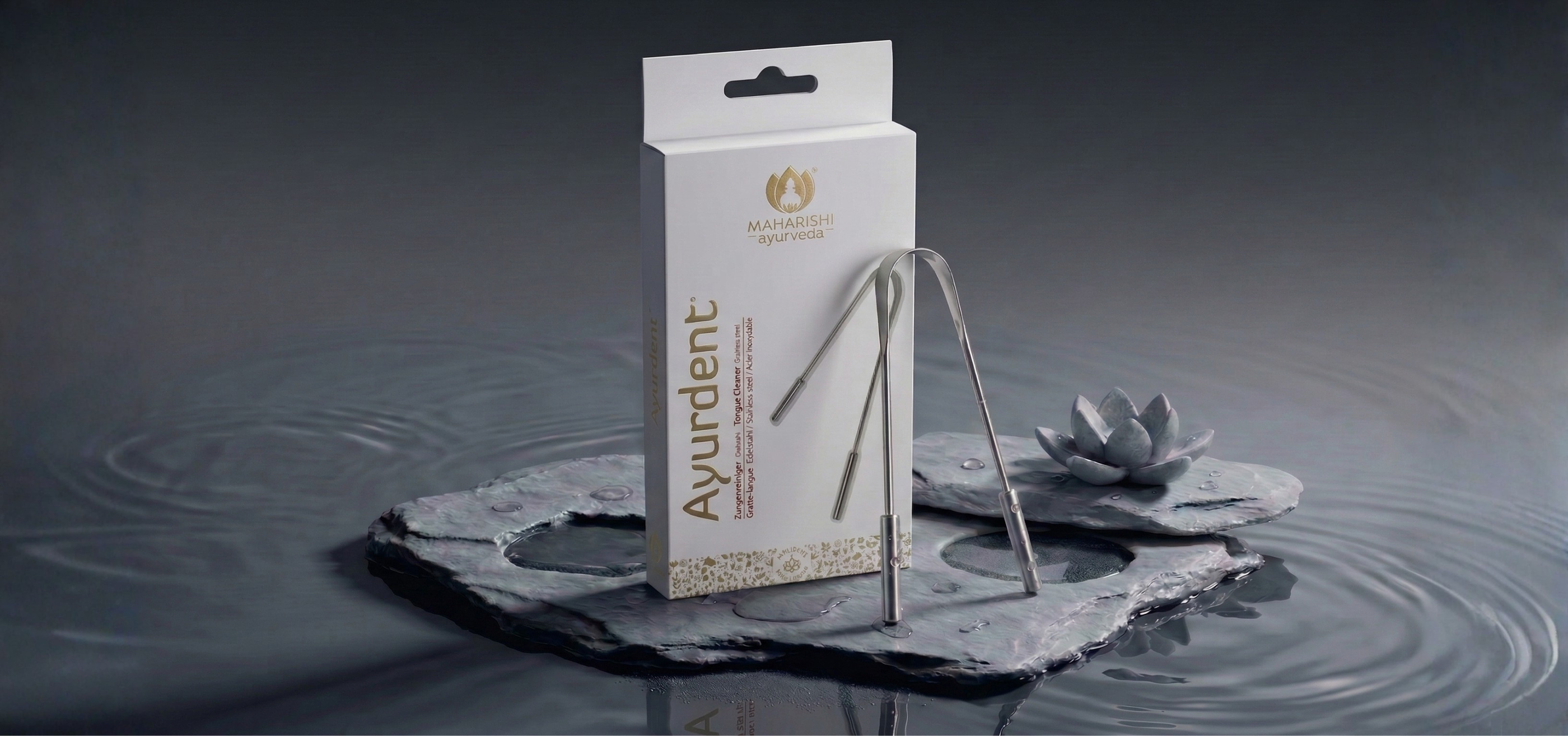 Nerezová škrabka na jazyk, 1 ks, Maharishi Ayurveda
