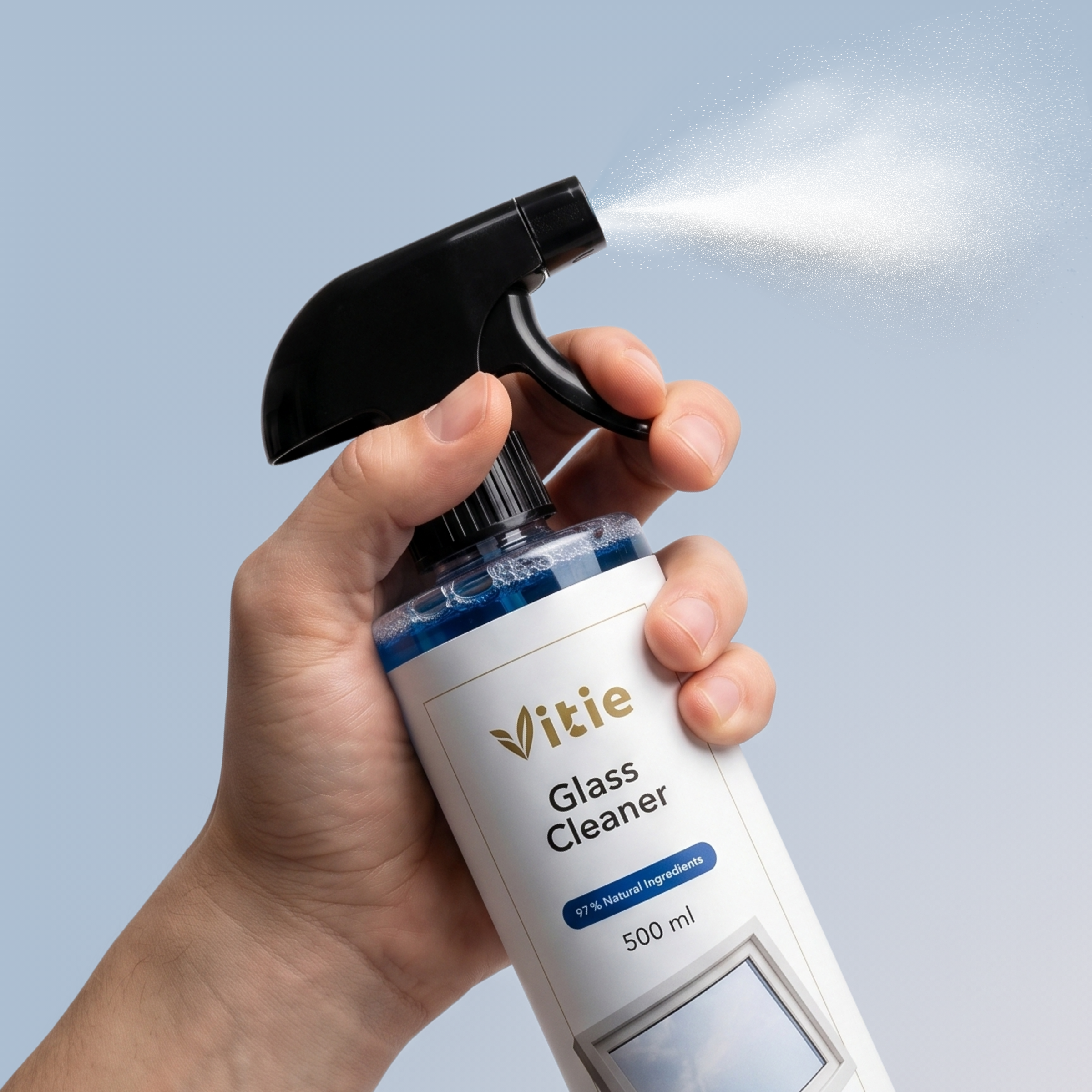 Ekologický čistič na okna a sklo s přírodním složením, 500 ml, Vitie