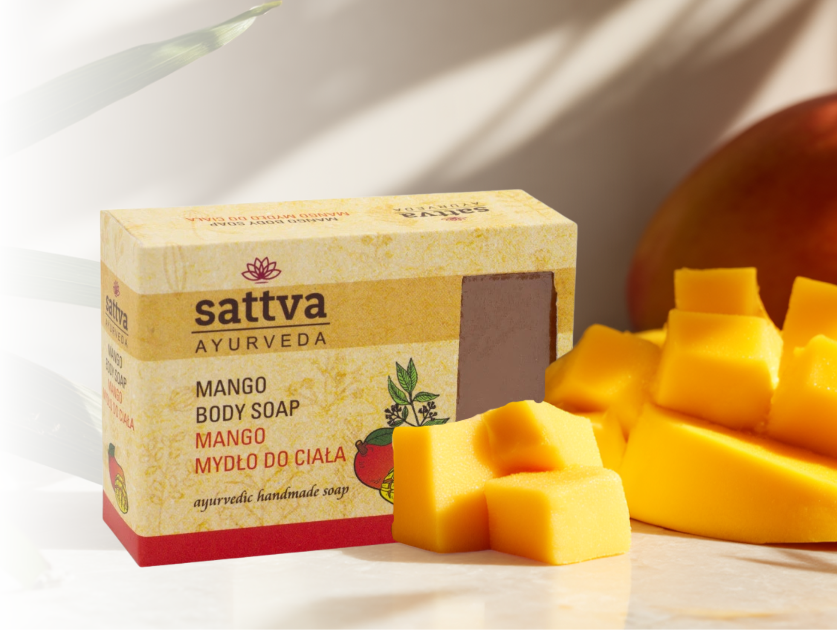 Ájurvédské mýdlo Mango, 125 g, Sattva