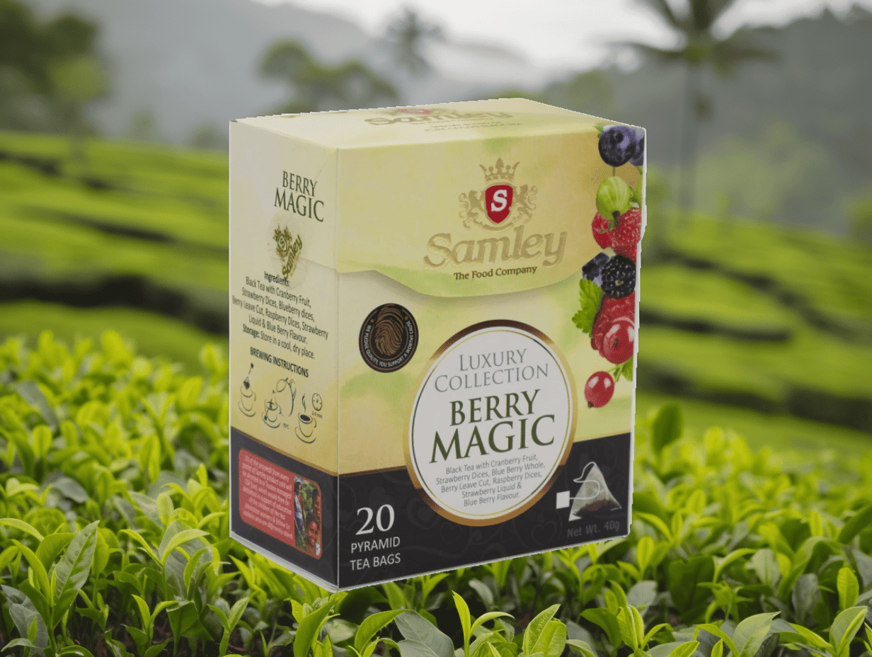 Černý čaj Berry magic, 20 pyramidek, Samley