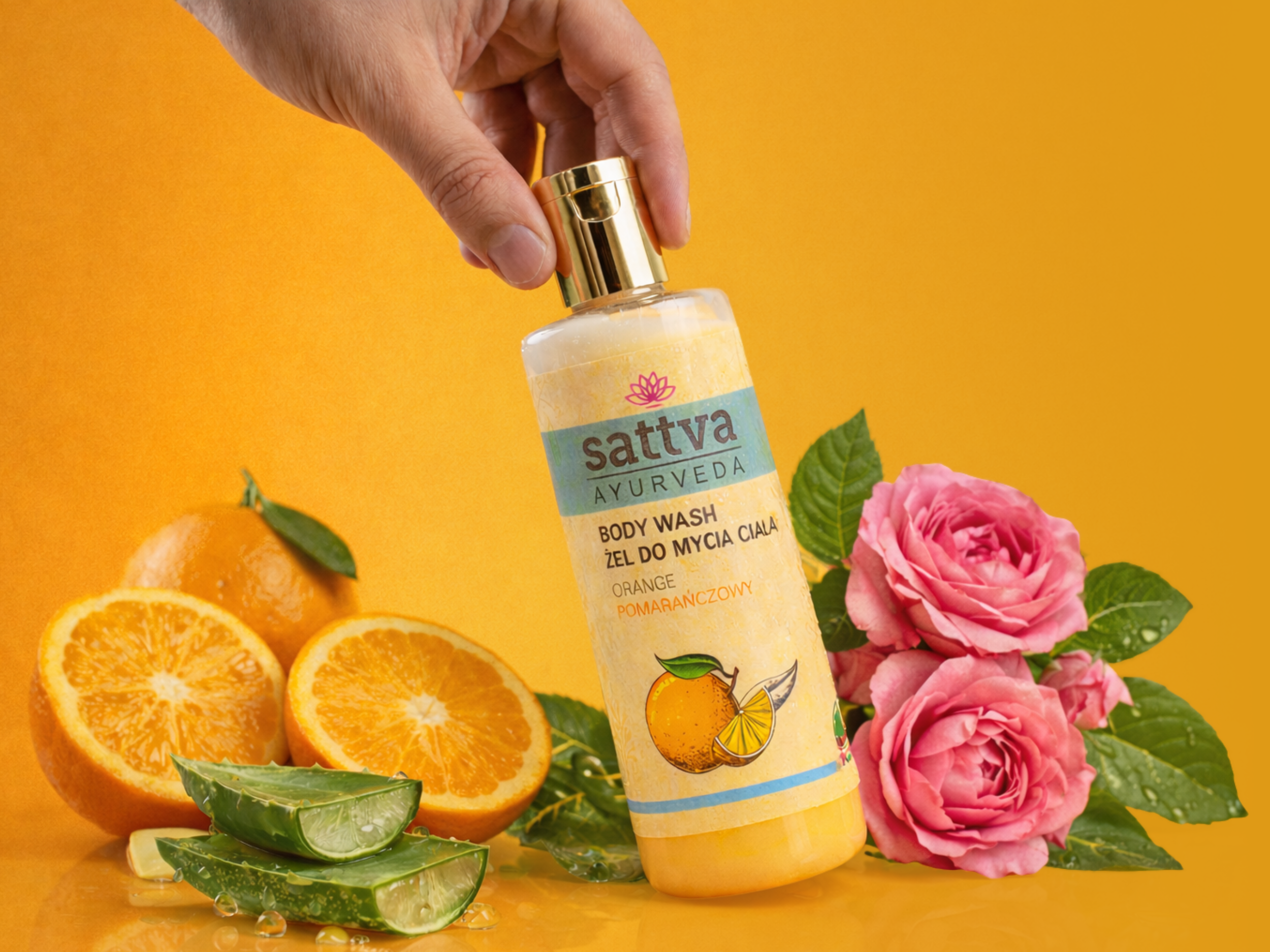 Sprchový gel Pomeranč, 210 ml, Sattva