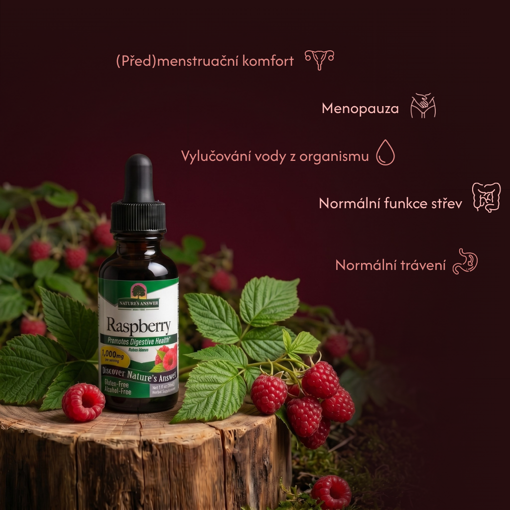 Ostružiník maliník, bylinné kapky, 30 ml, Nature's Answer