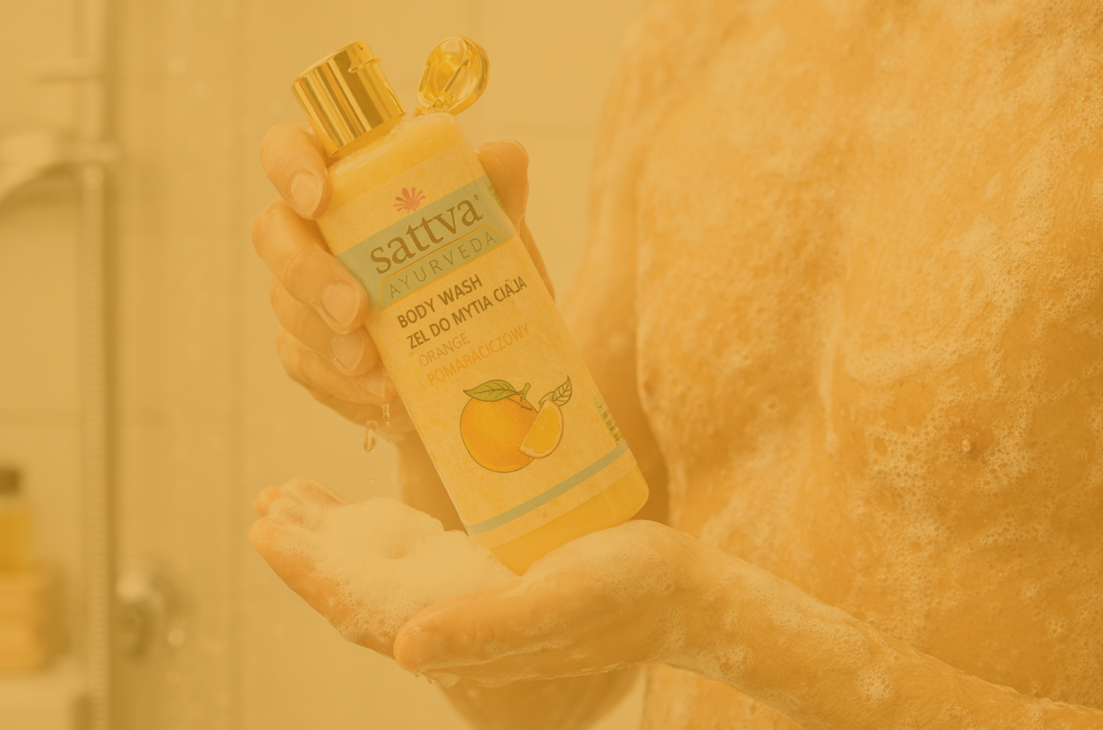 Sprchový gel Pomeranč, 210 ml, Sattva