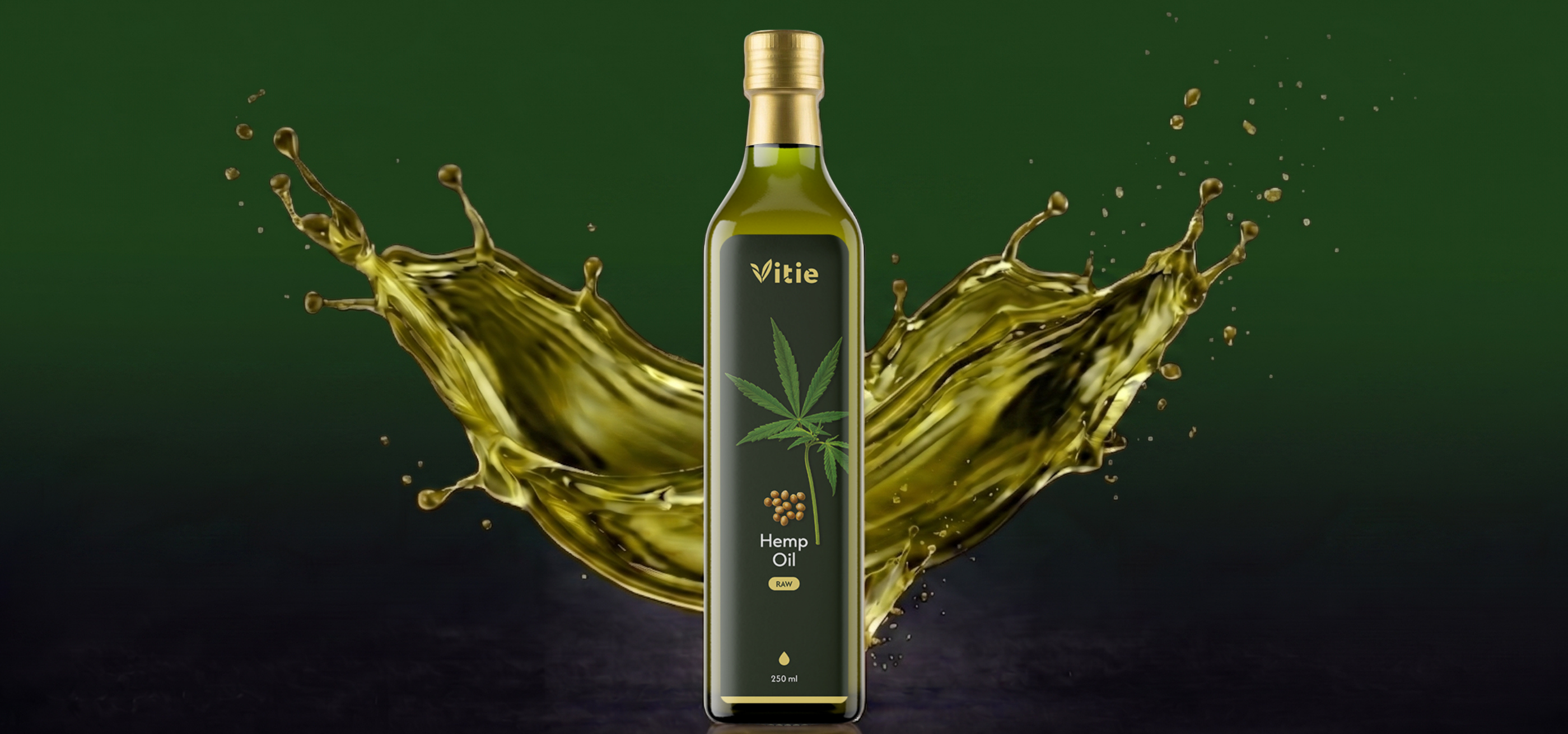RAW Konopný olej, 250 ml, Vitie