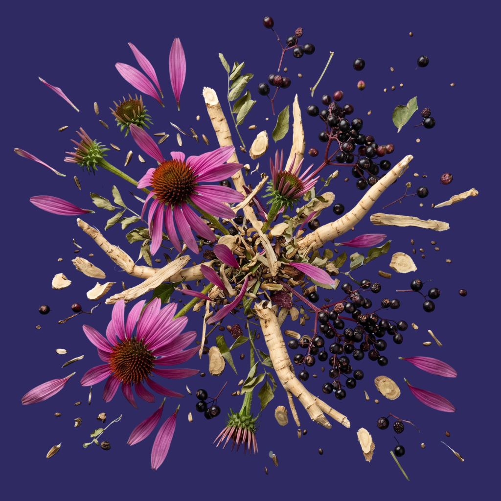Sirup pro děti, Černý bez, Echinacea, Kozinec, 120 ml, Nature's Answer EXP 4/26